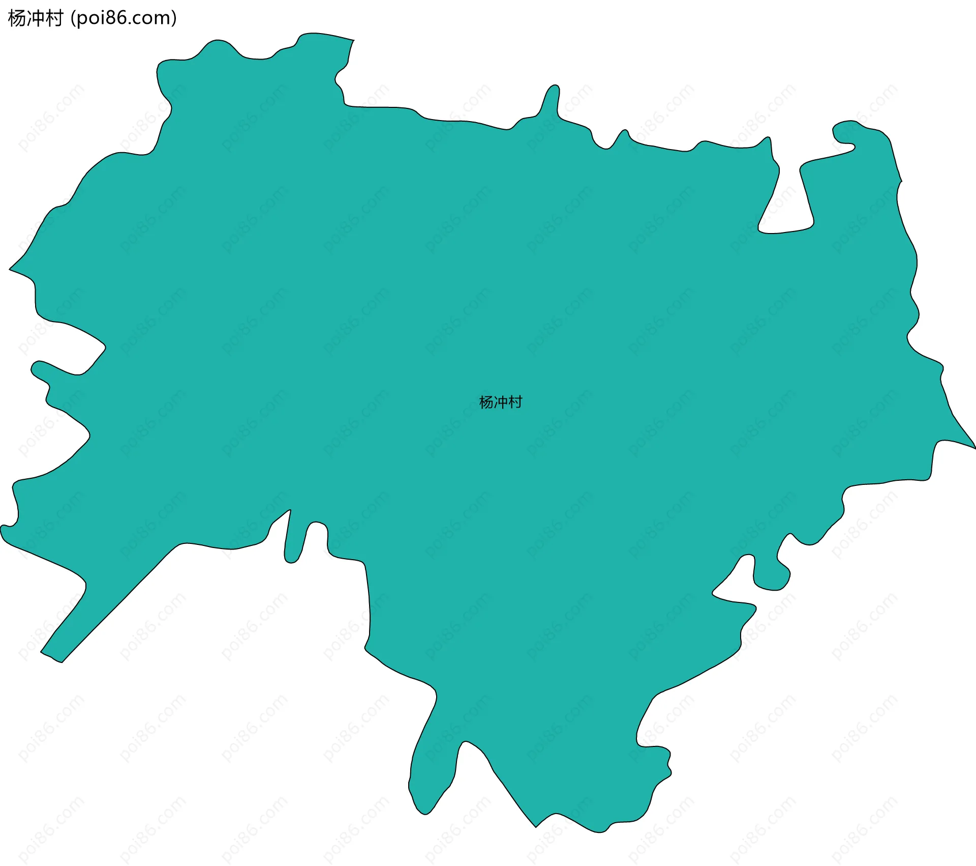 杨冲村边界地图