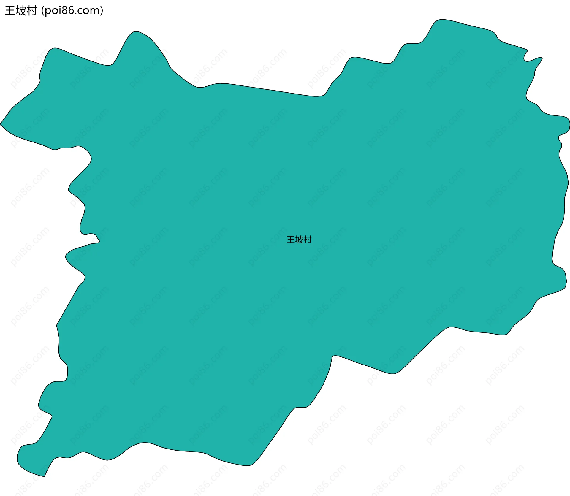 王坡村边界地图