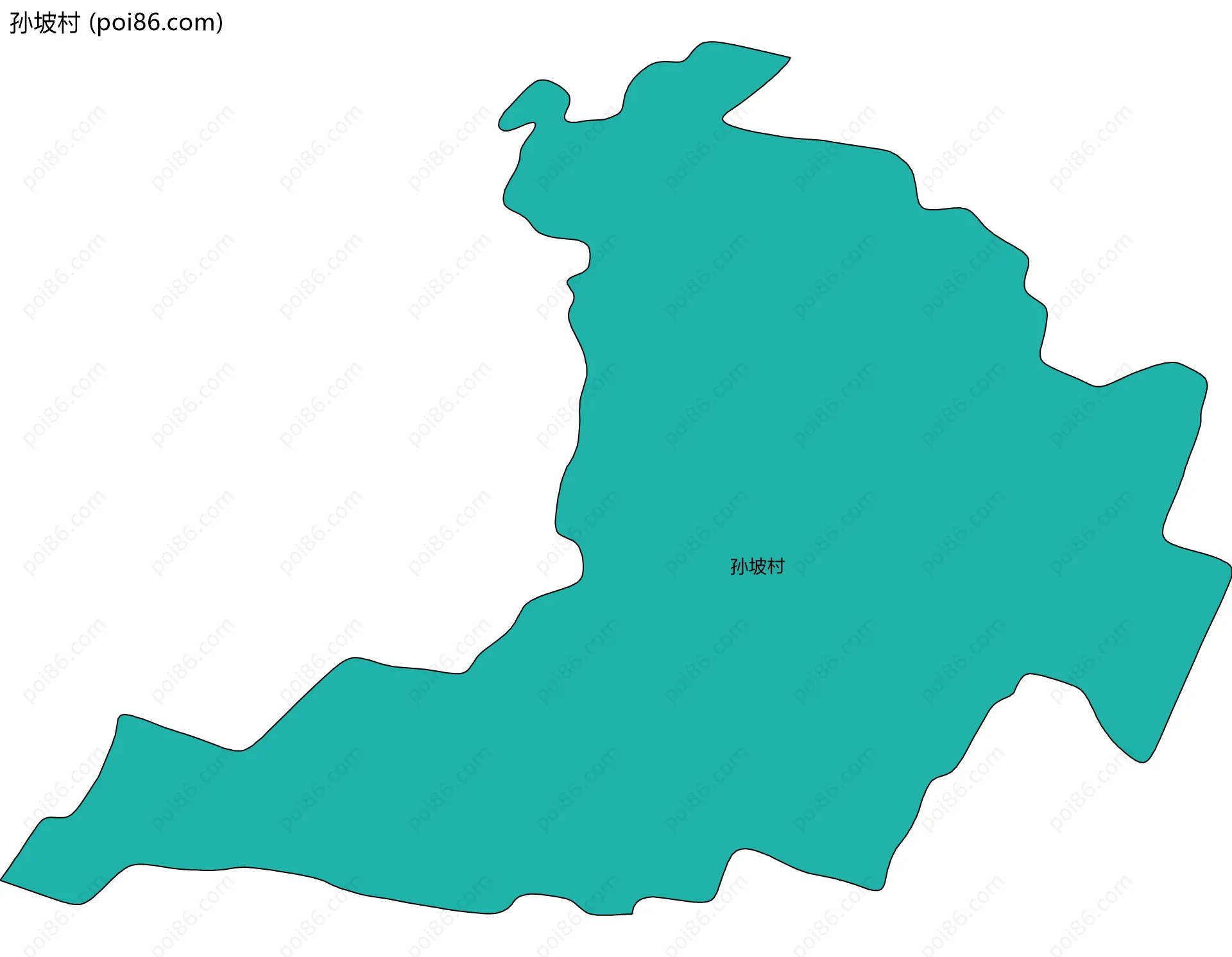 孙坡村边界地图