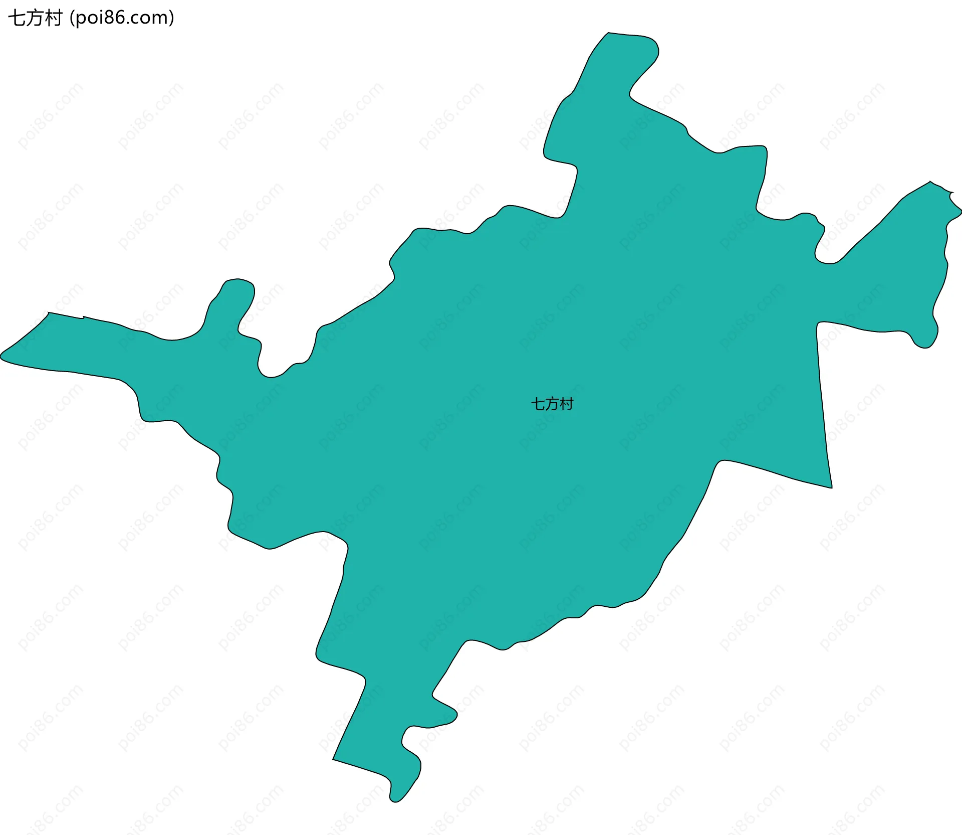 七方村边界地图