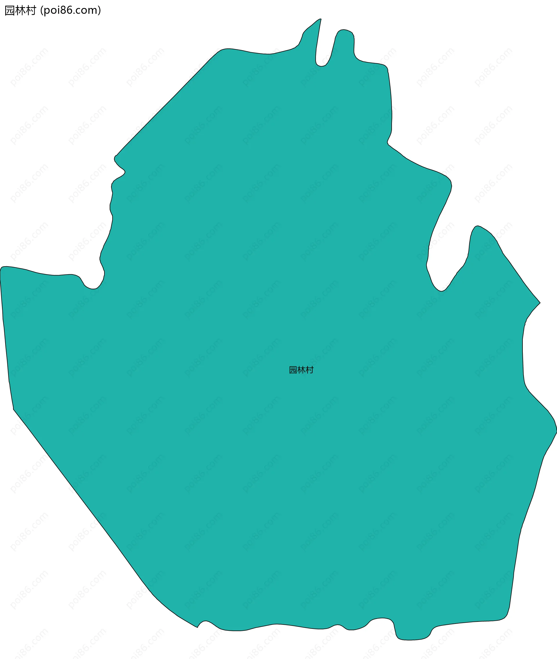 园林村边界地图