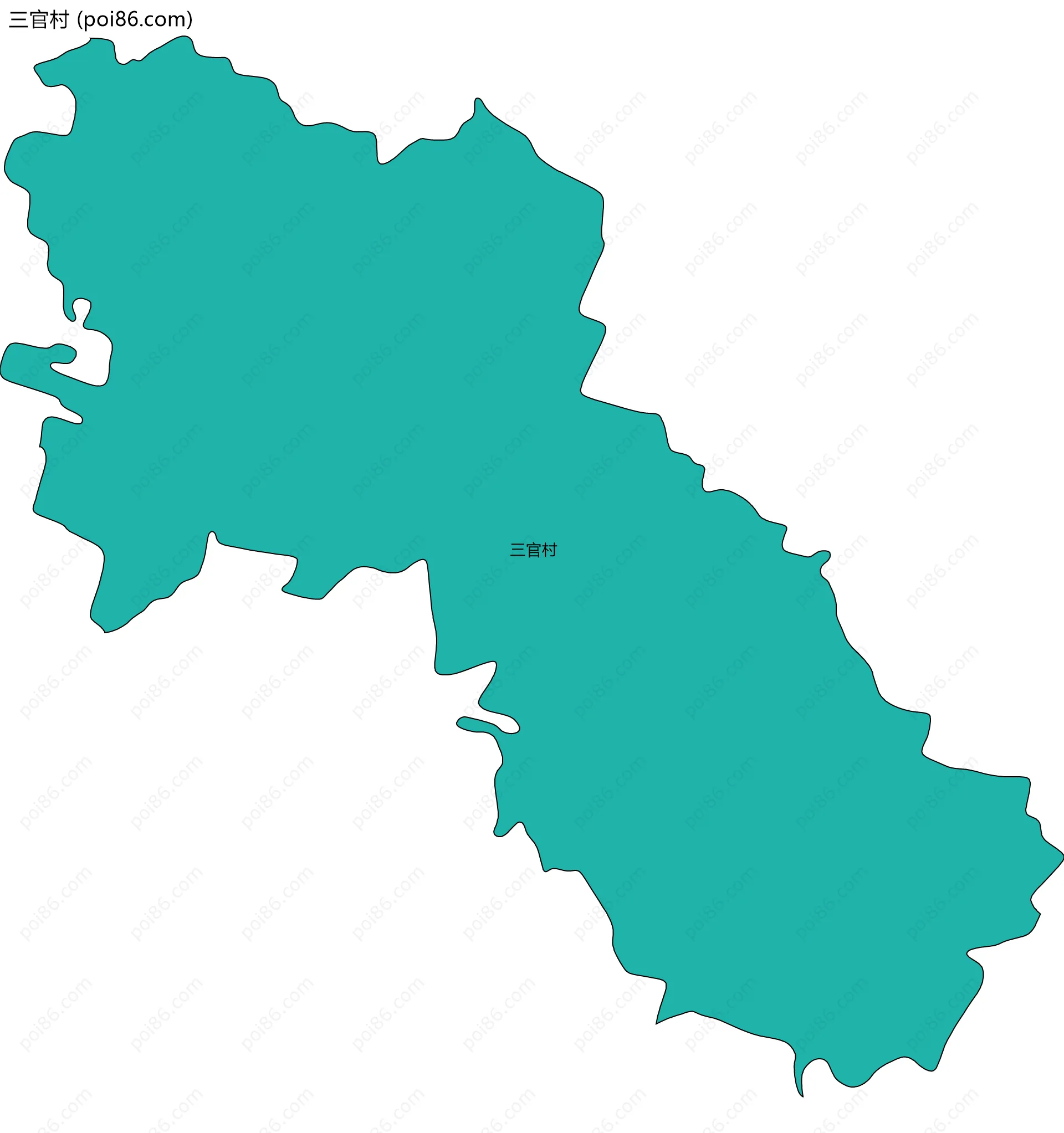 三官村边界地图