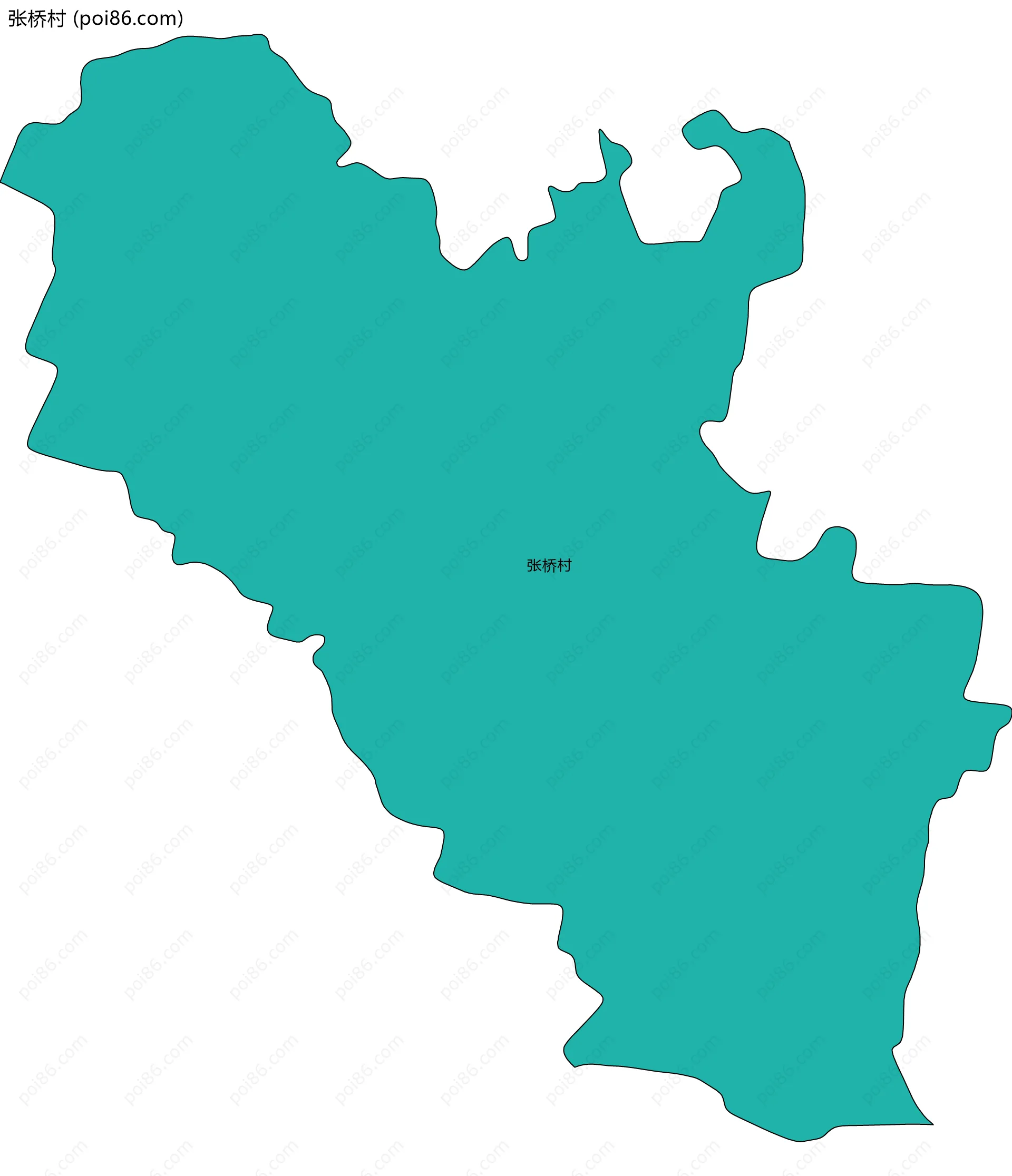 张桥村边界地图