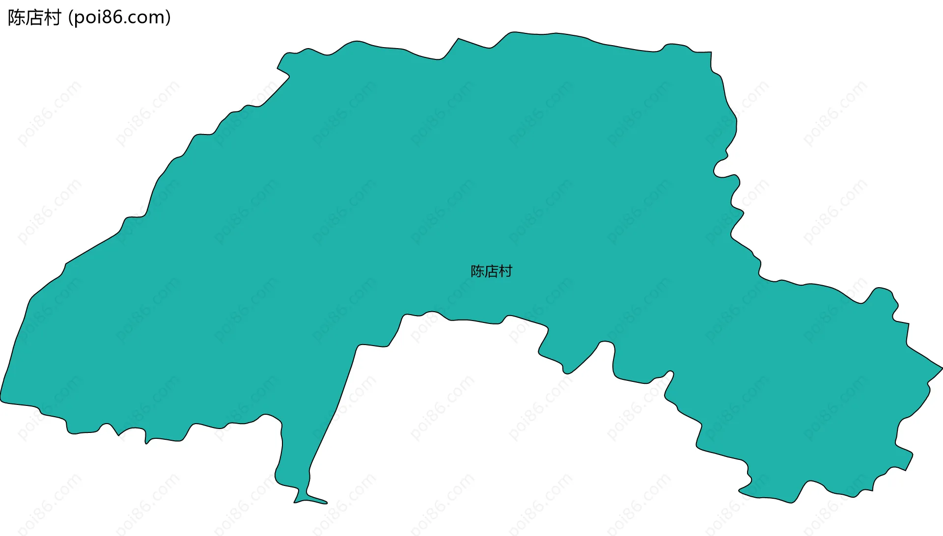 陈店村边界地图