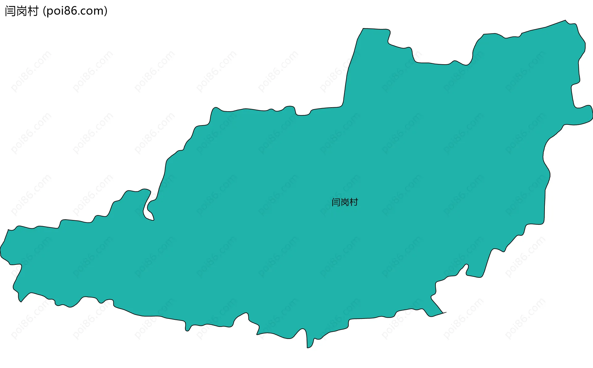 闫岗村边界地图