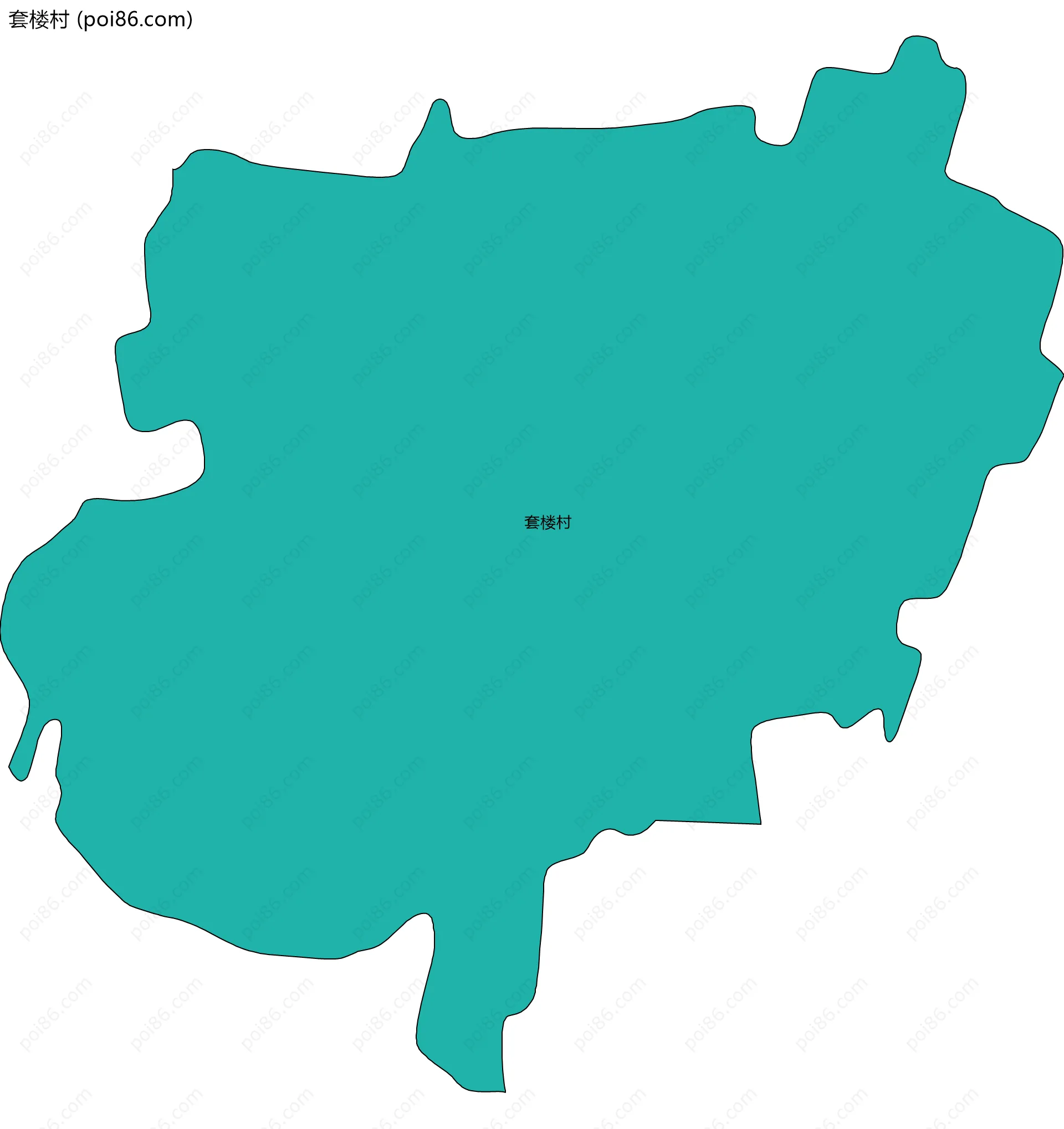 套楼村边界地图