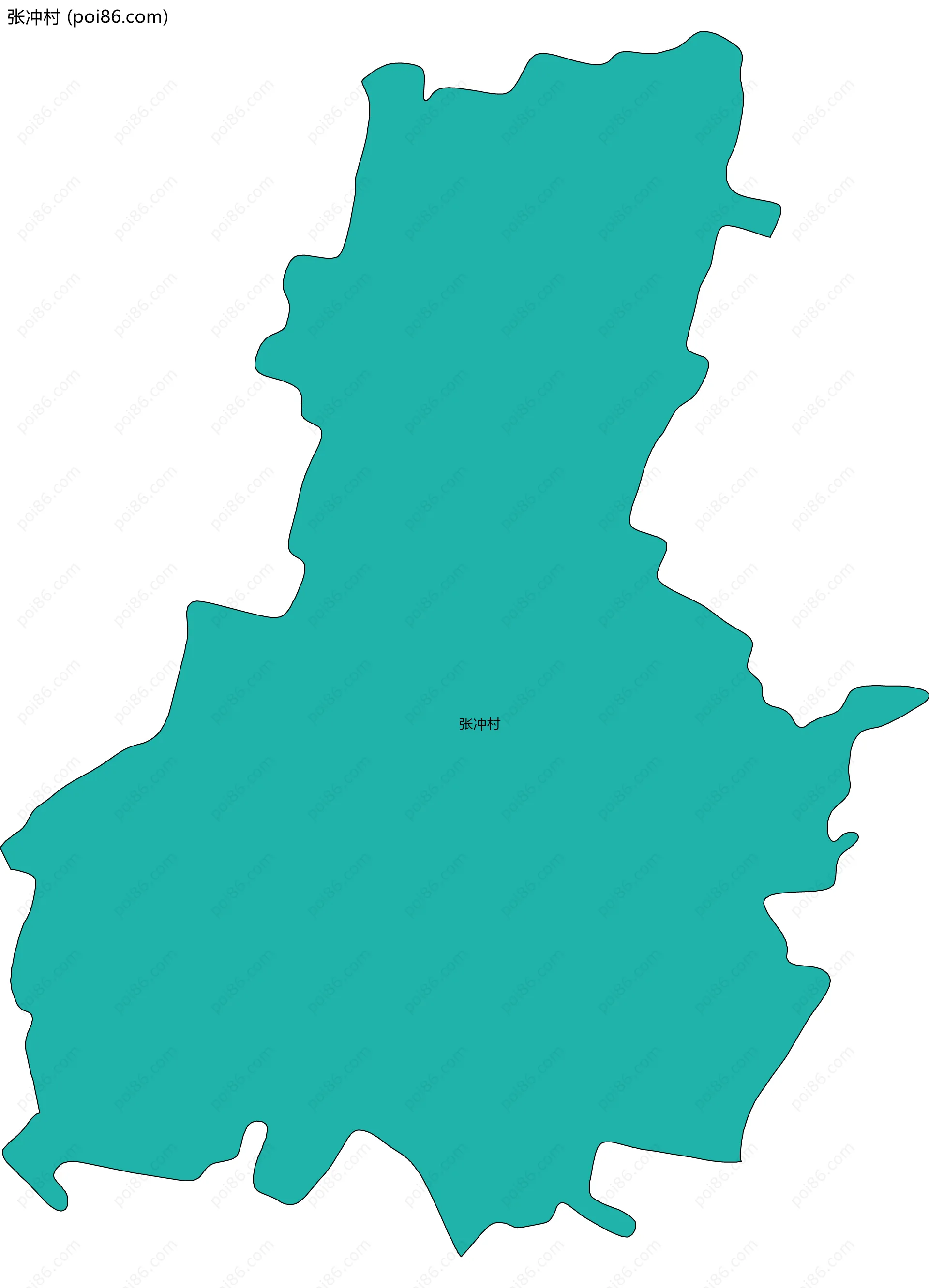 张冲村边界地图