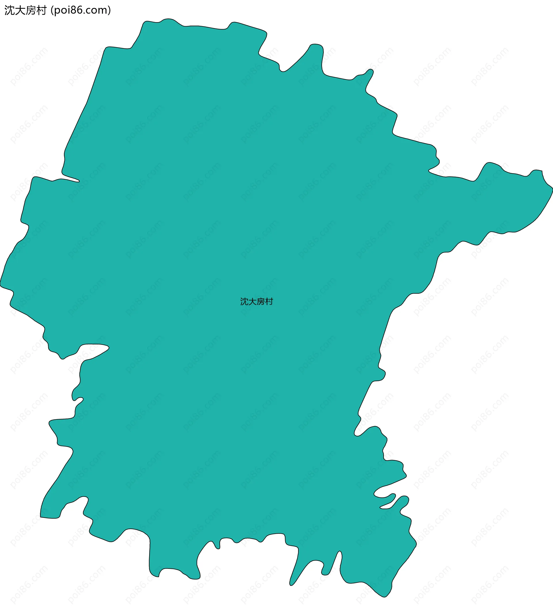 沈大房村边界地图