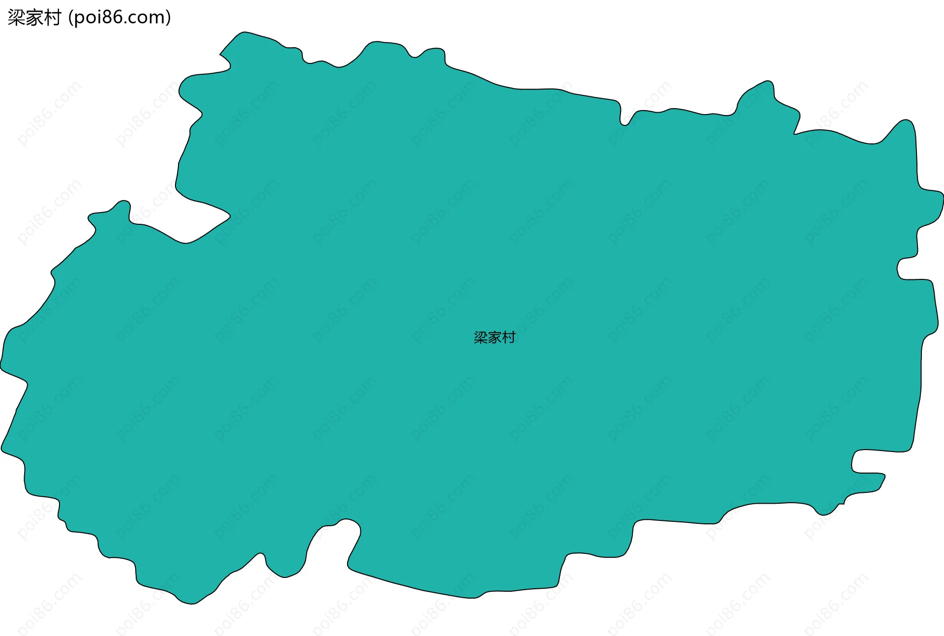 梁家村边界地图