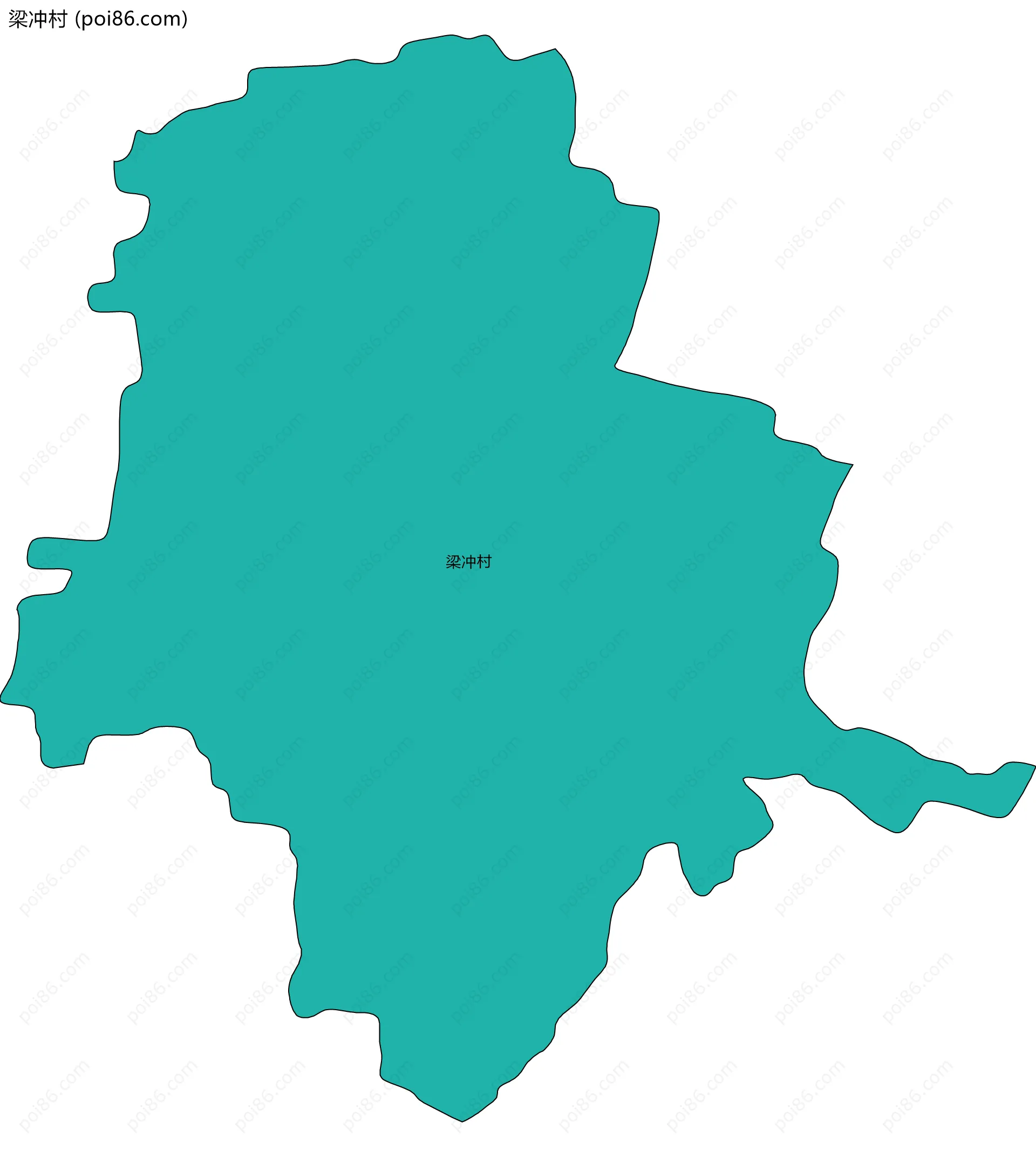 梁冲村边界地图