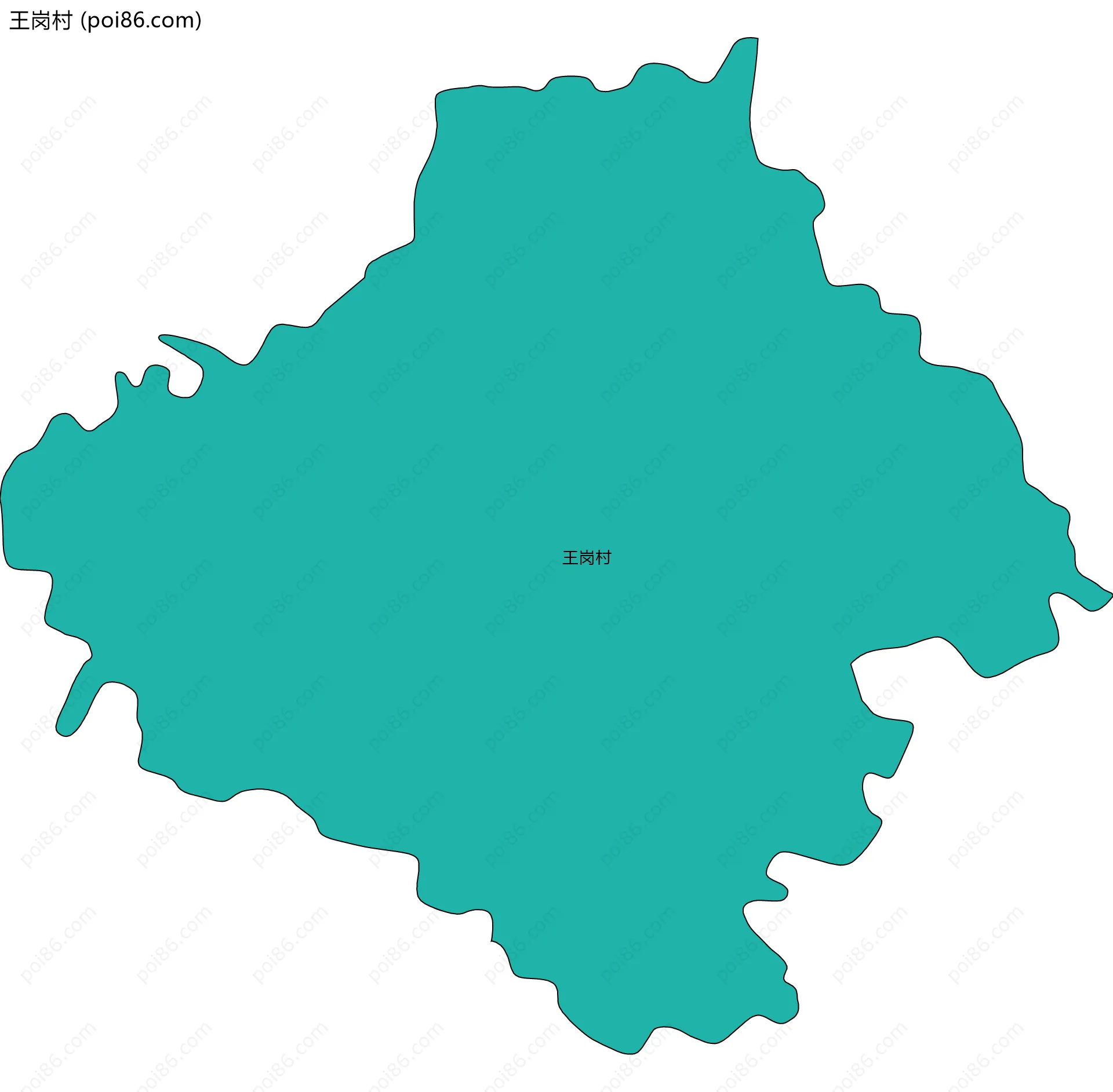 王岗村边界地图