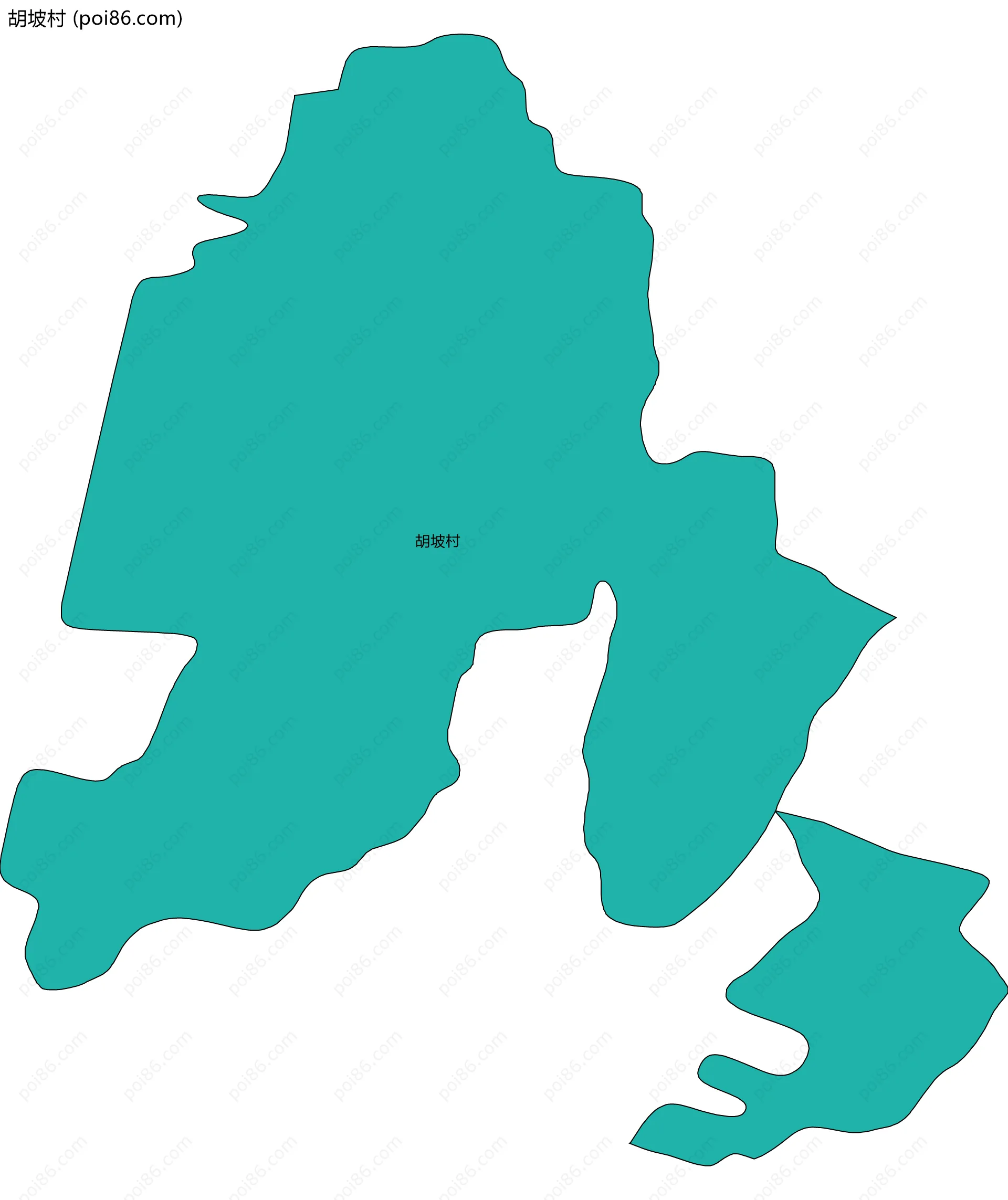 胡坡村边界地图