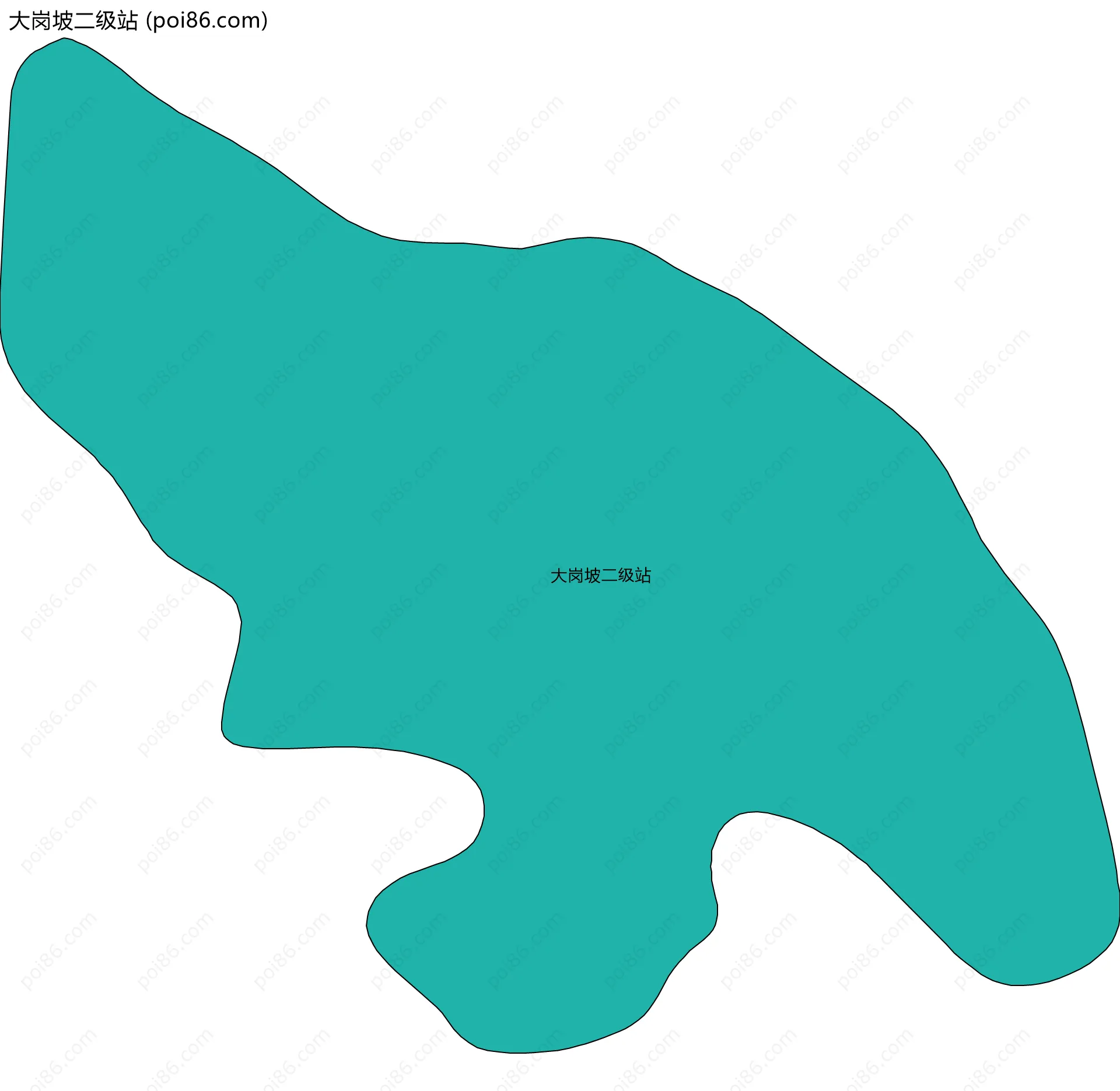 大岗坡二级站边界地图