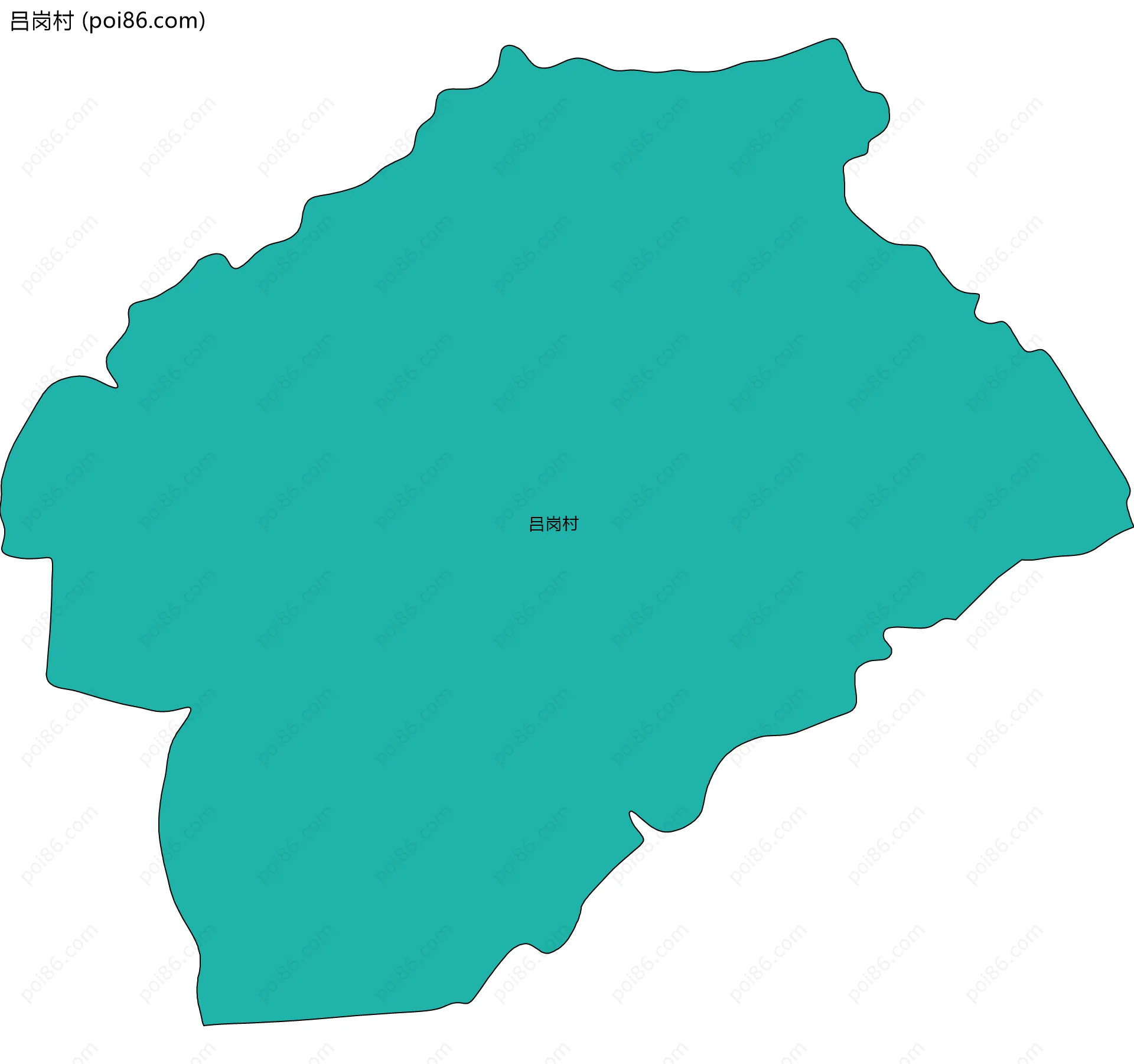 吕岗村边界地图