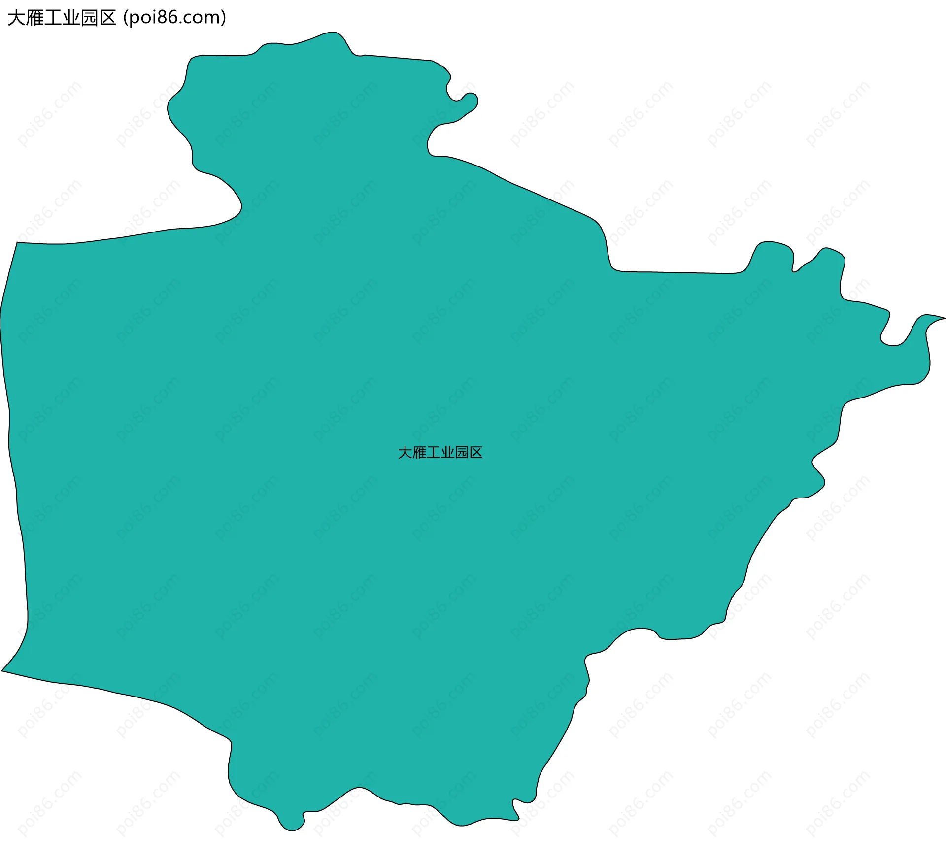 大雁工业园区边界地图