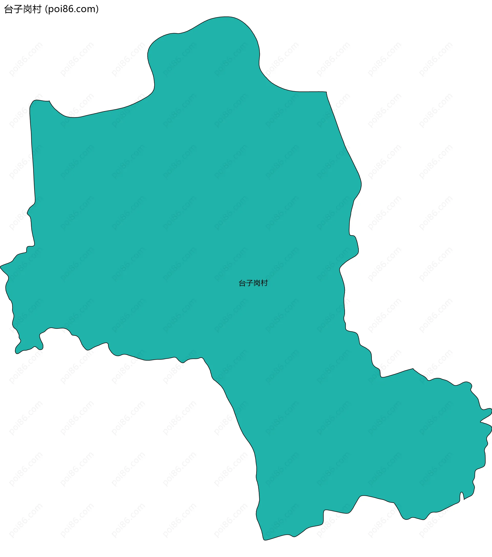 台子岗村边界地图