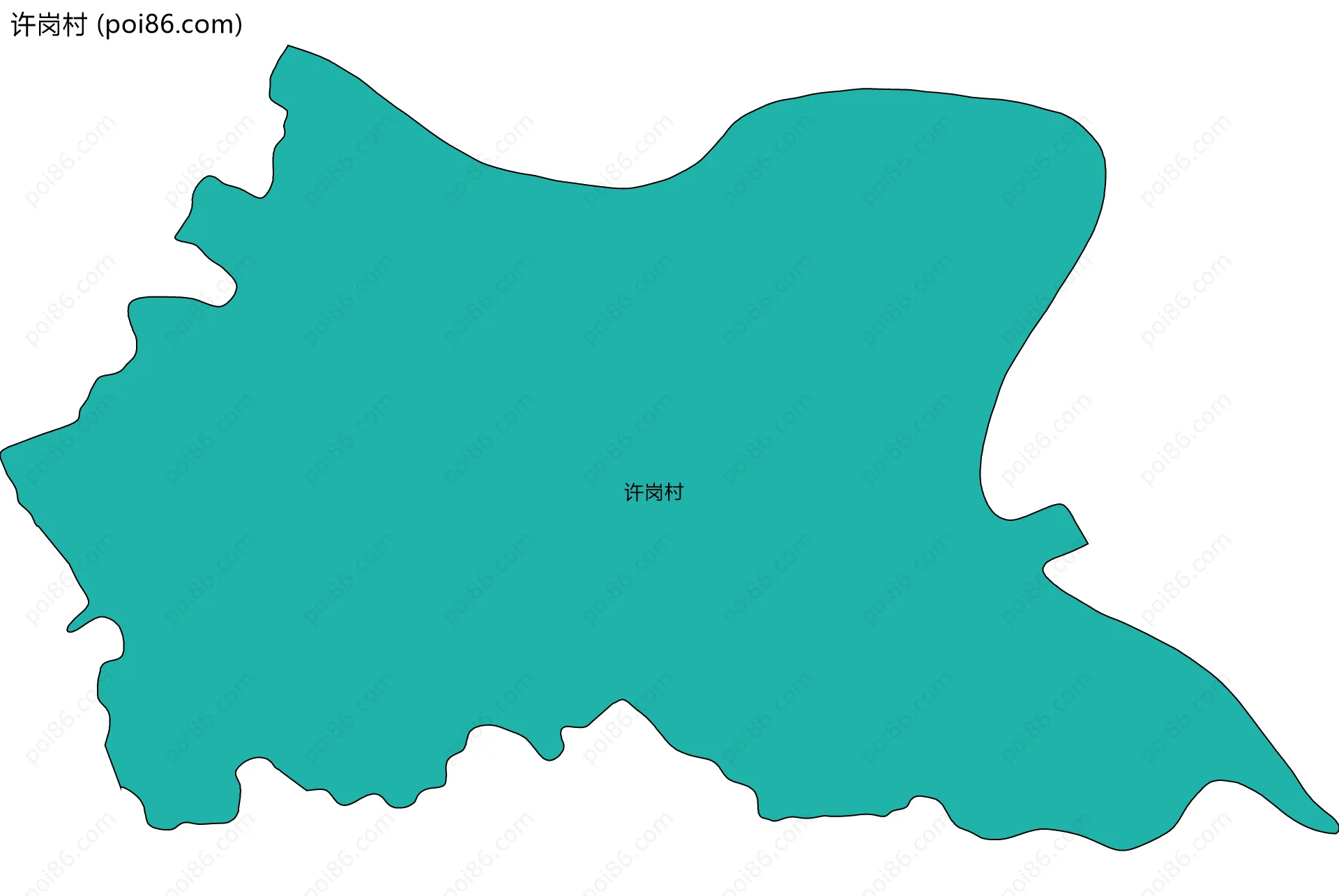 许岗村边界地图