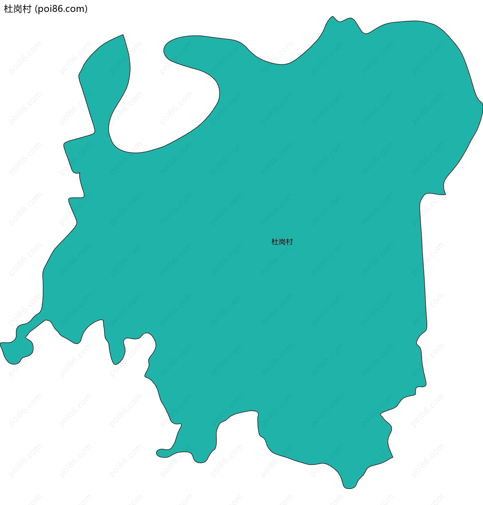 杜岗村边界地图