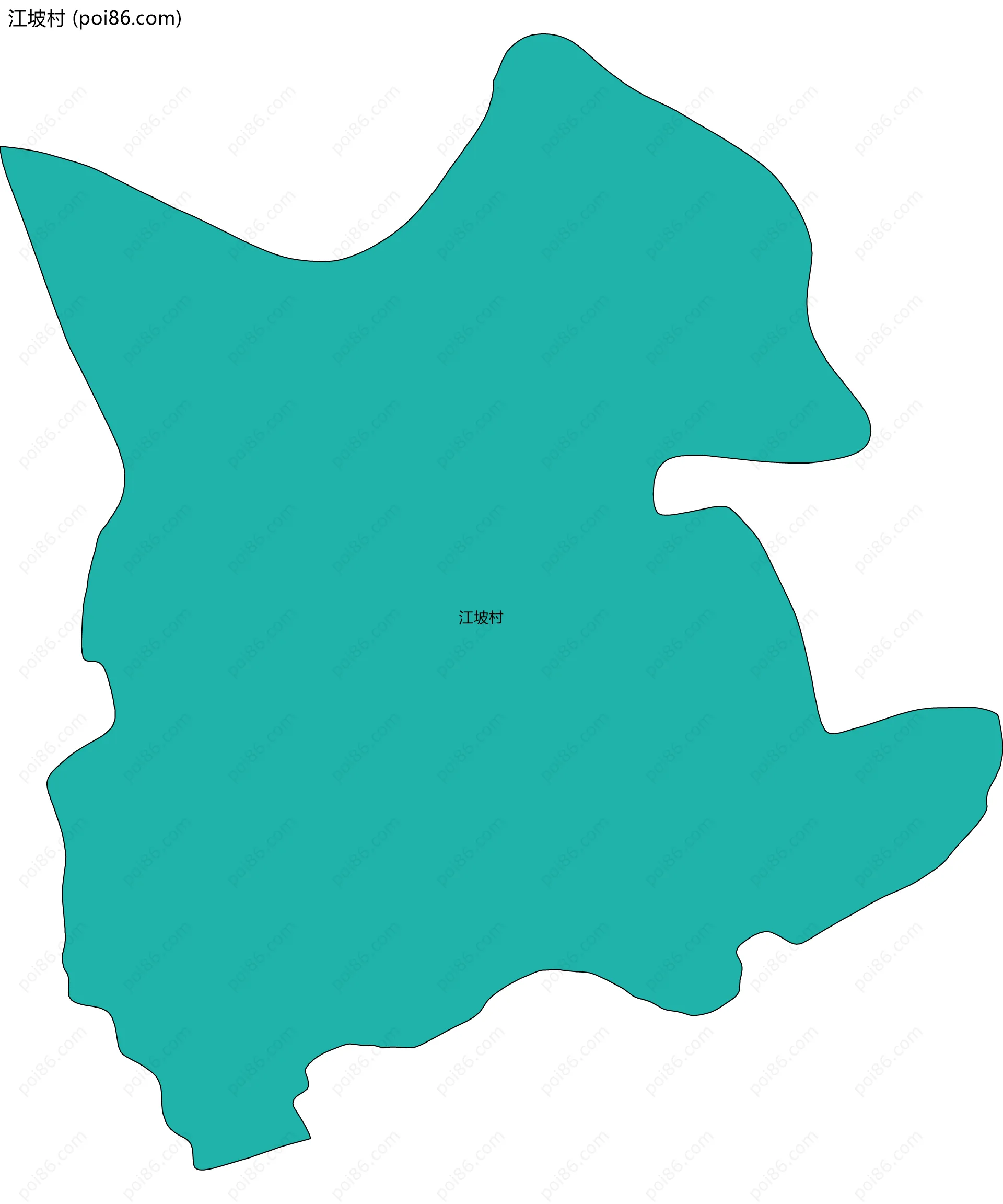 江坡村边界地图