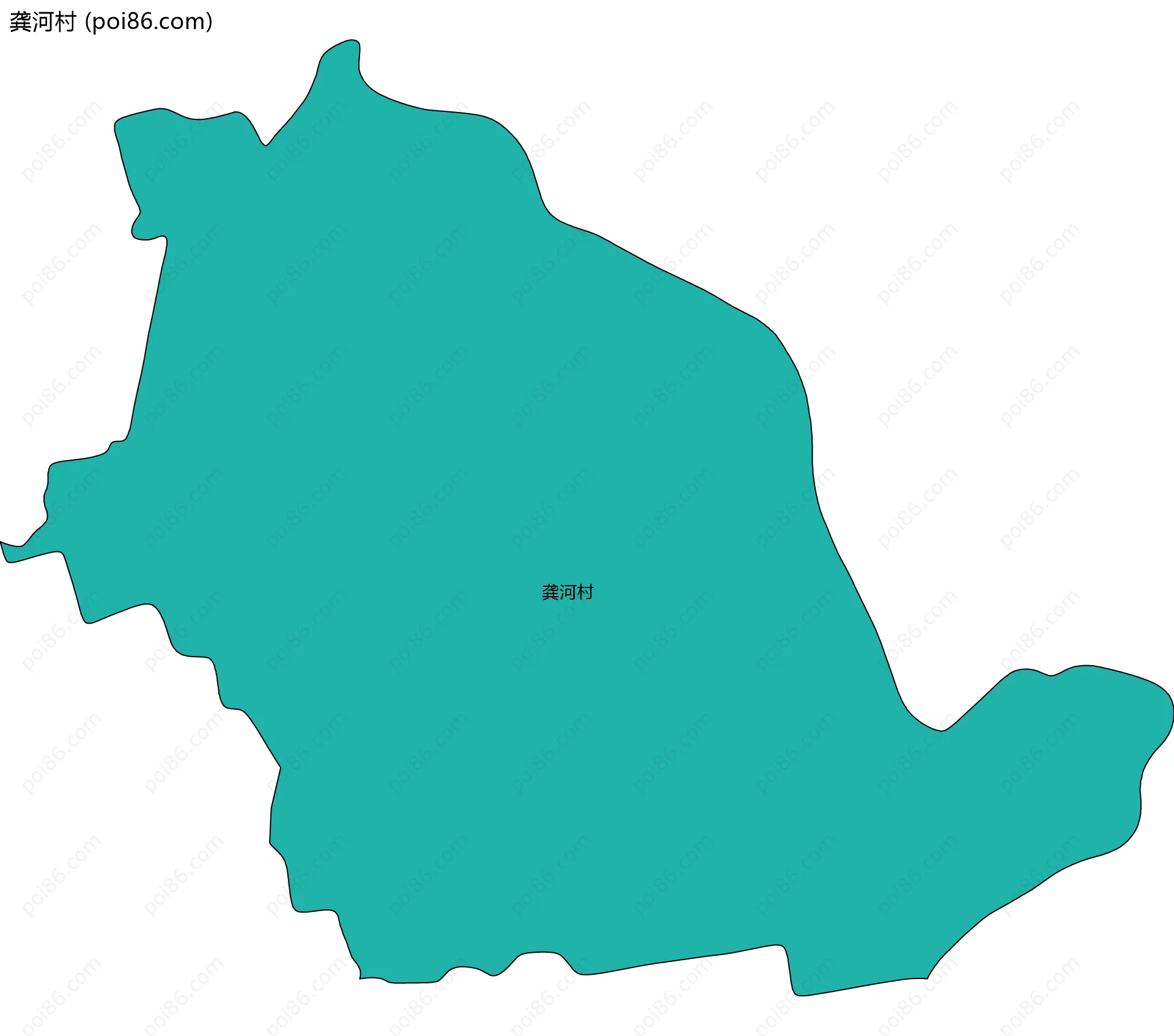 龚河村边界地图