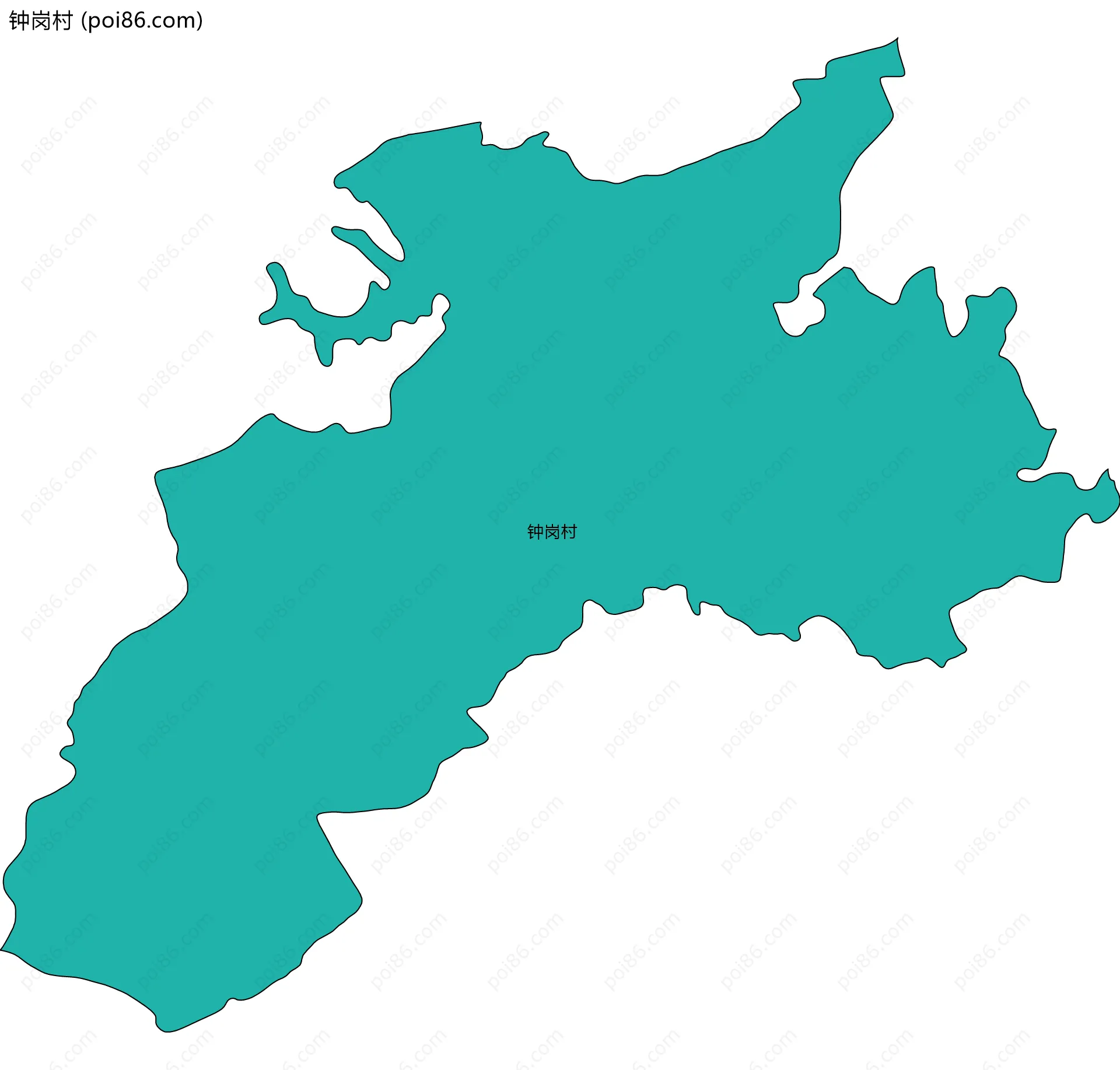 钟岗村边界地图