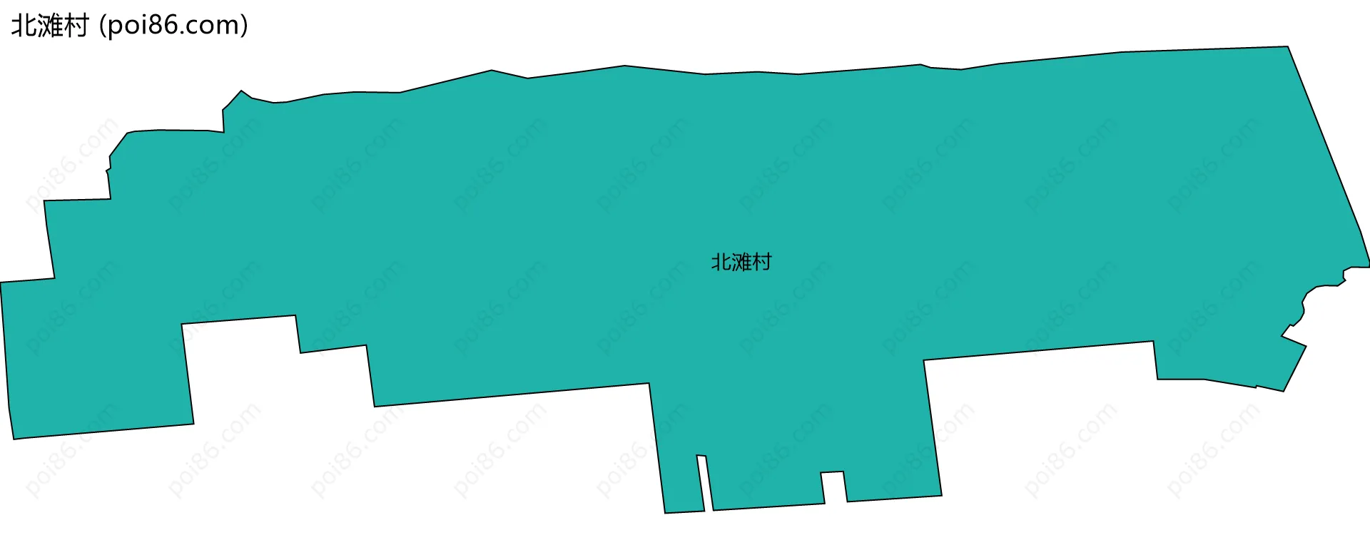 北滩村边界地图