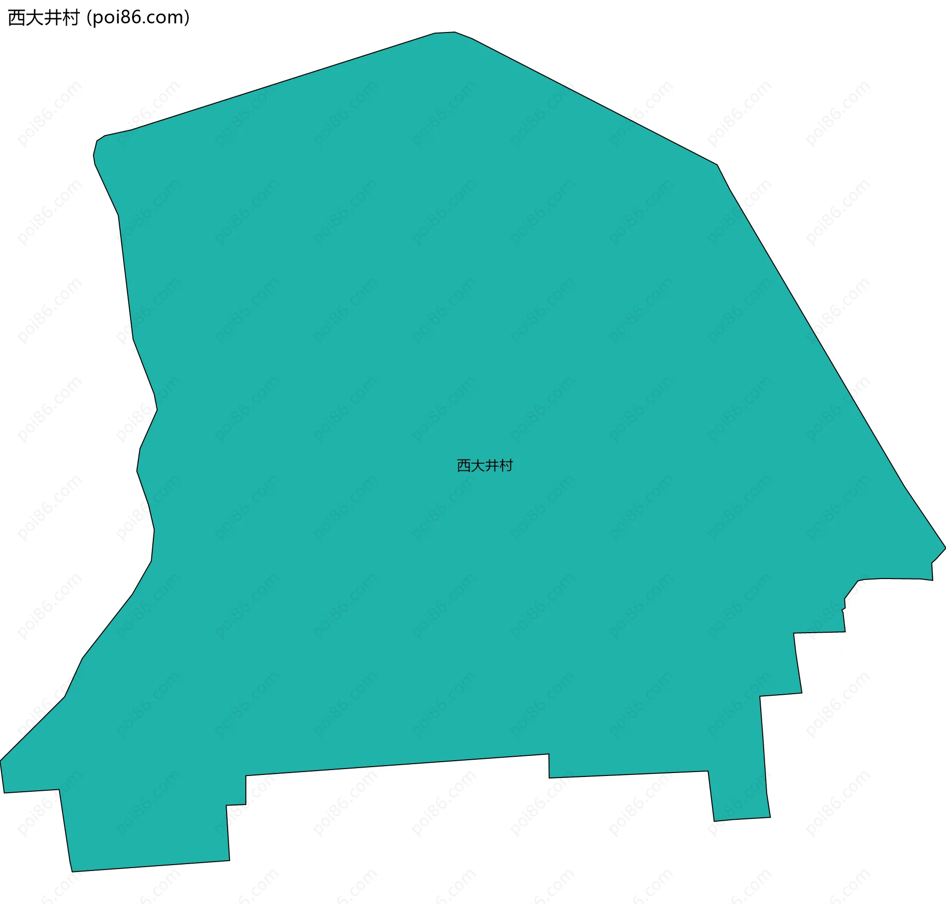 西大井村边界地图