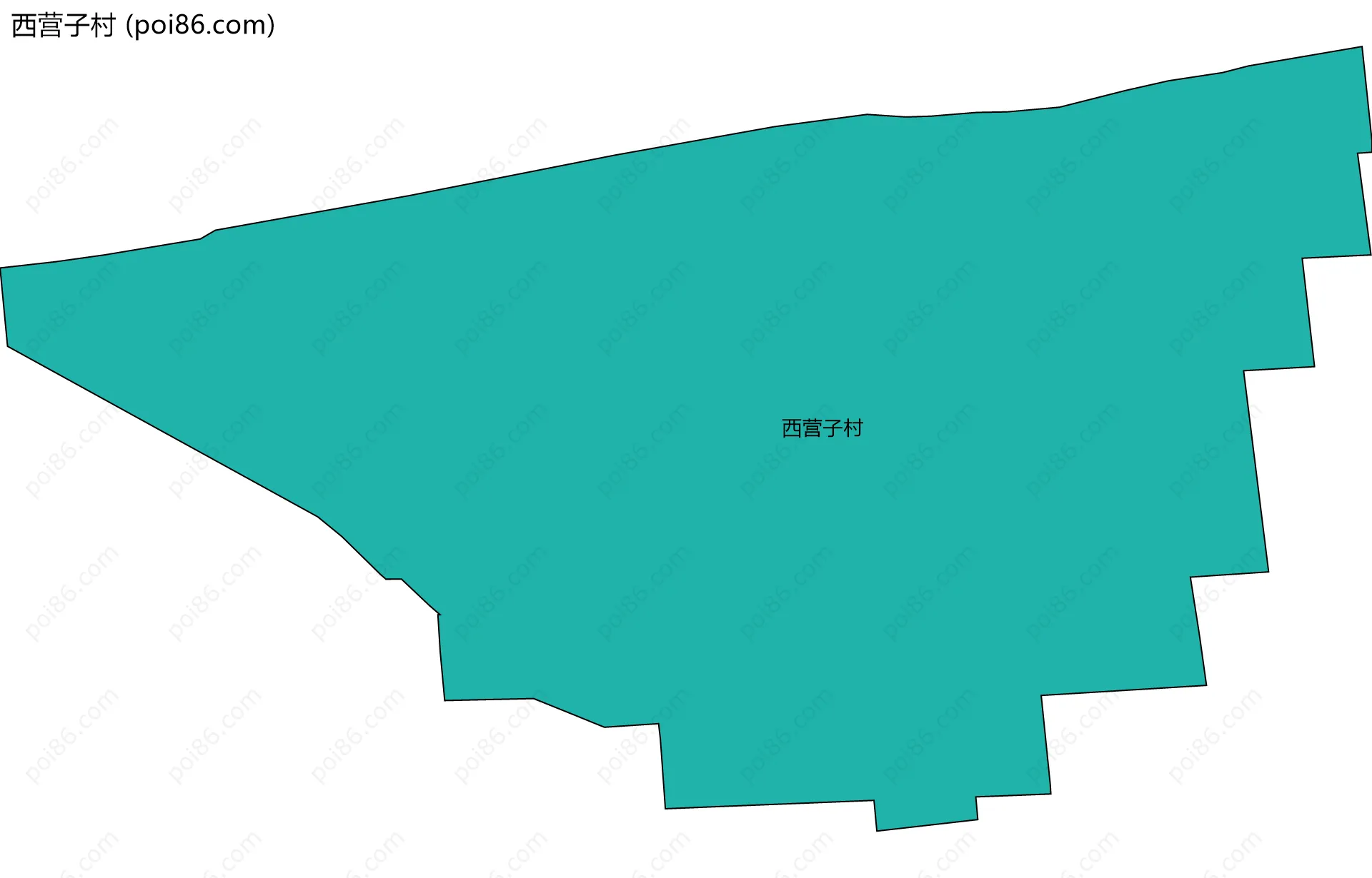 西营子村边界地图