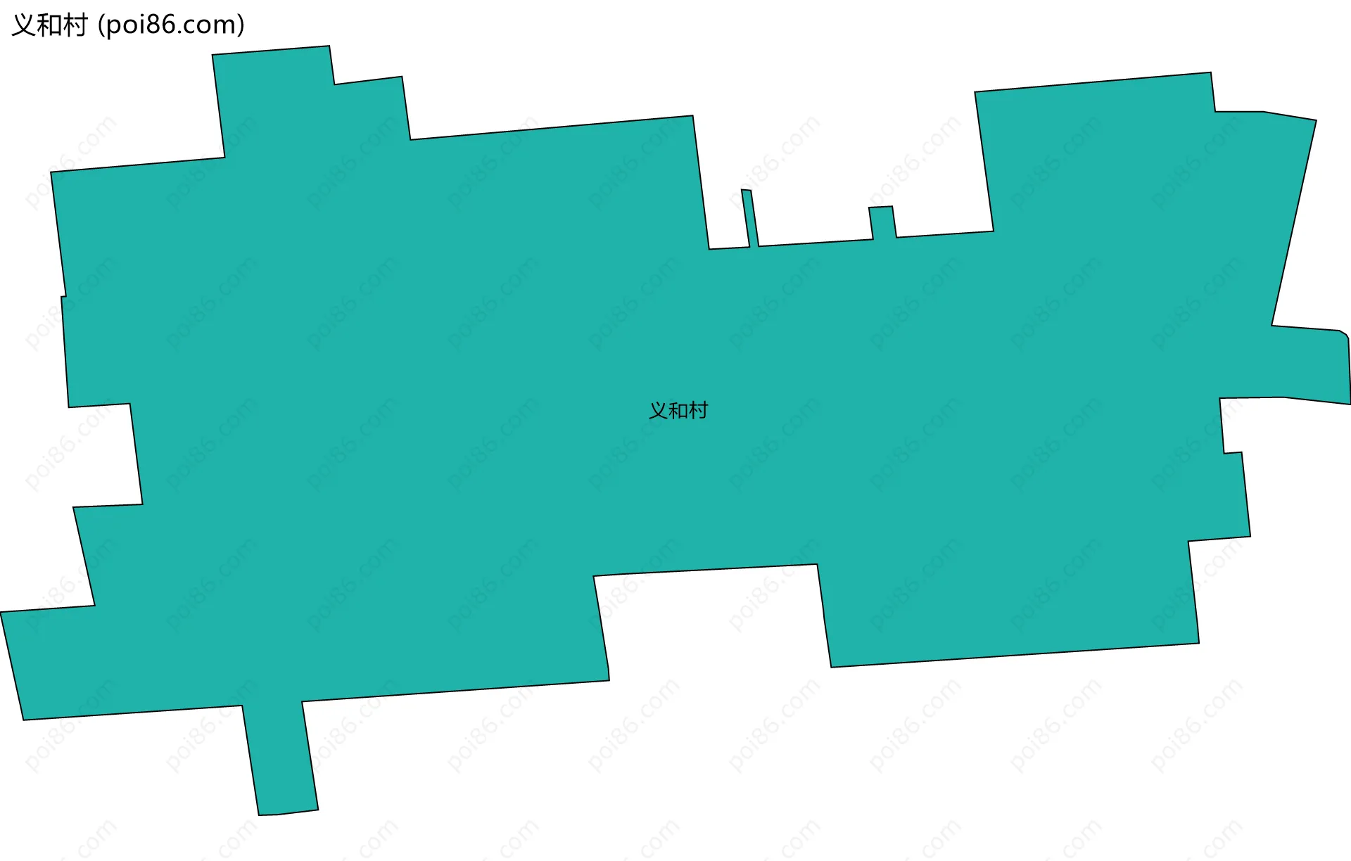 义和村边界地图