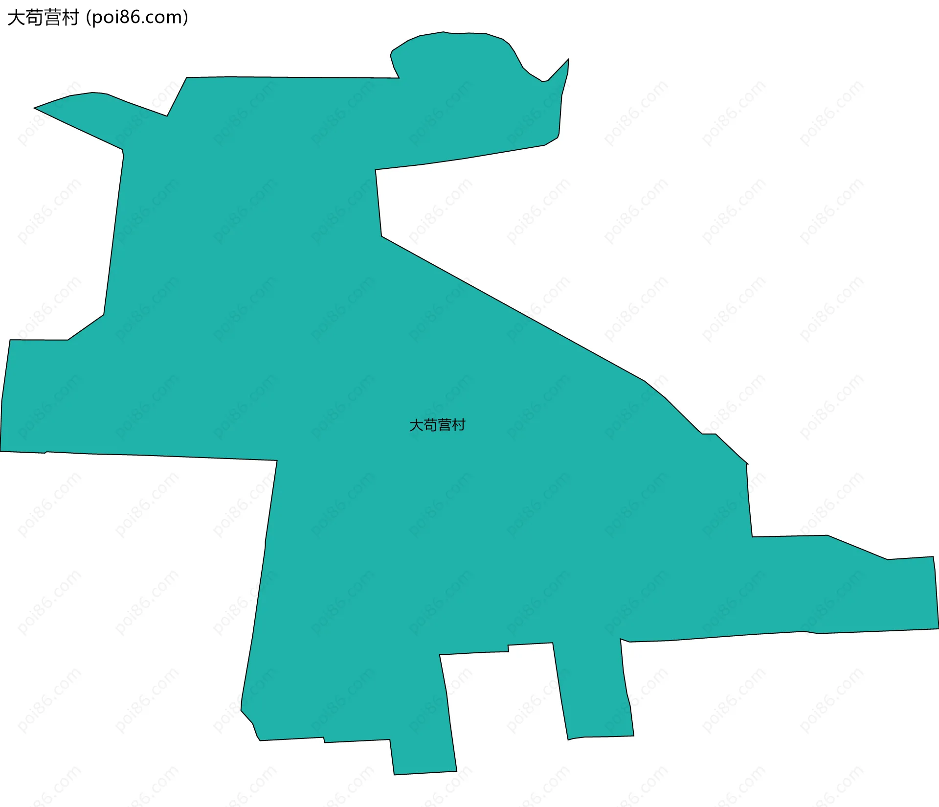 大苟营村边界地图