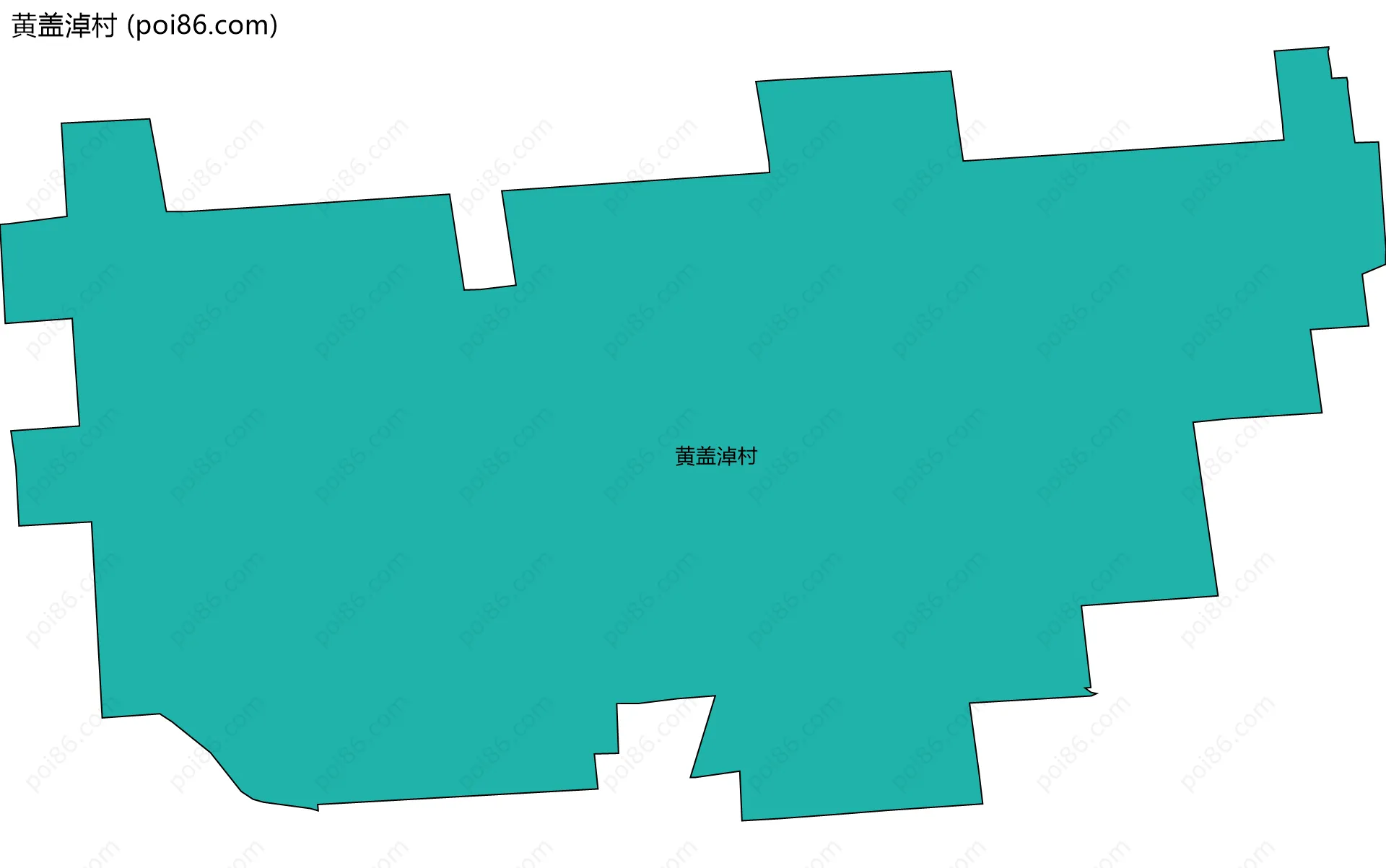 黄盖淖村边界地图