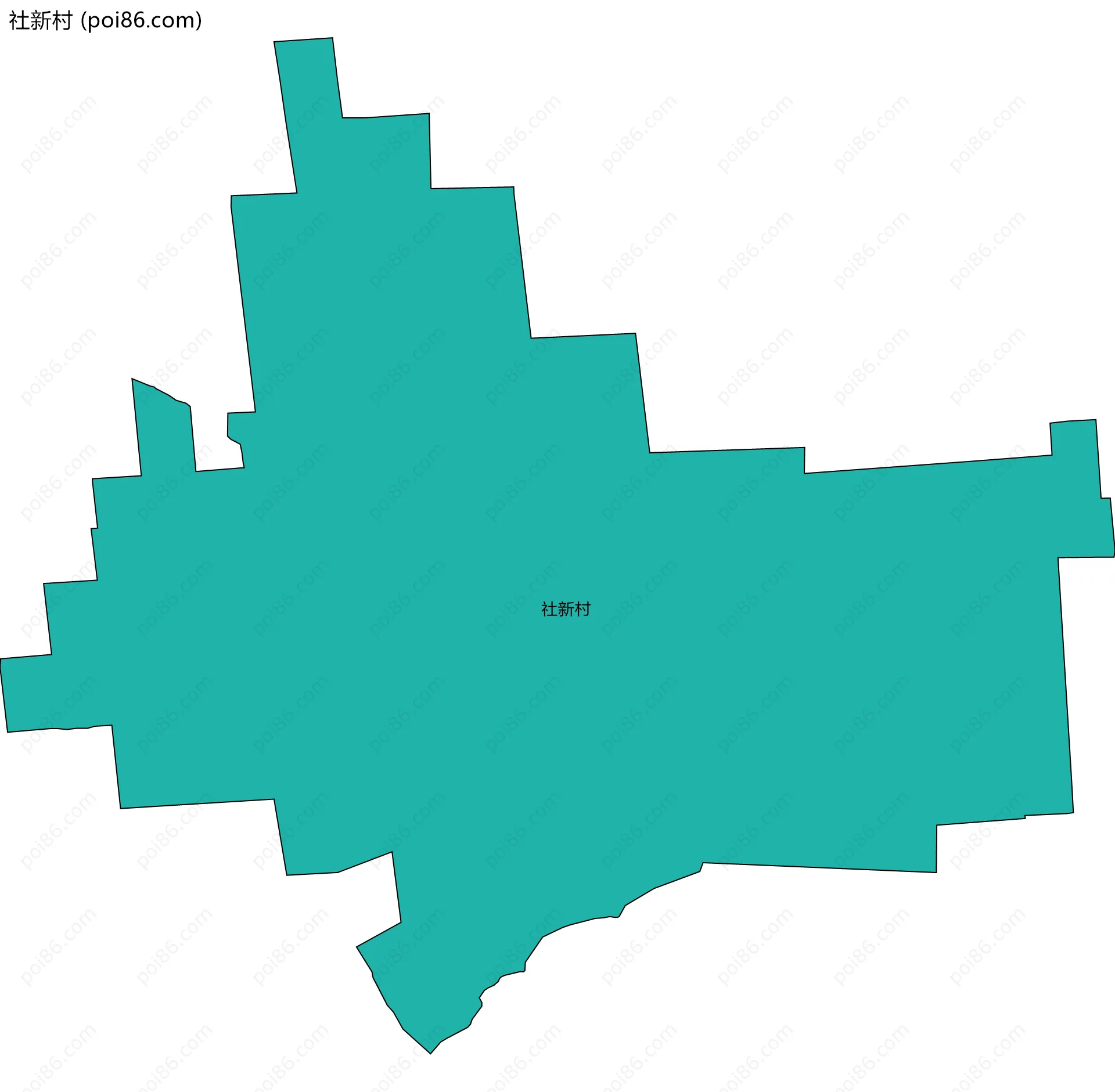 社新村边界地图