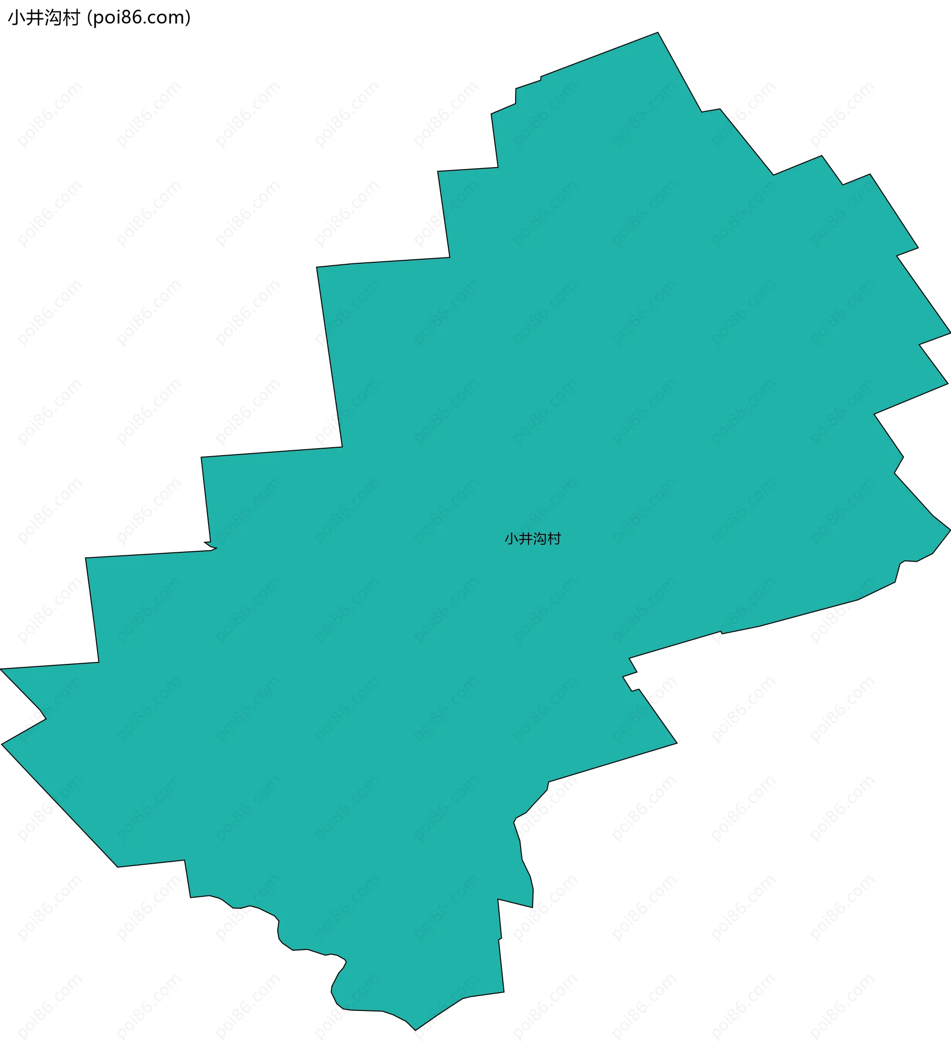 小井沟村边界地图