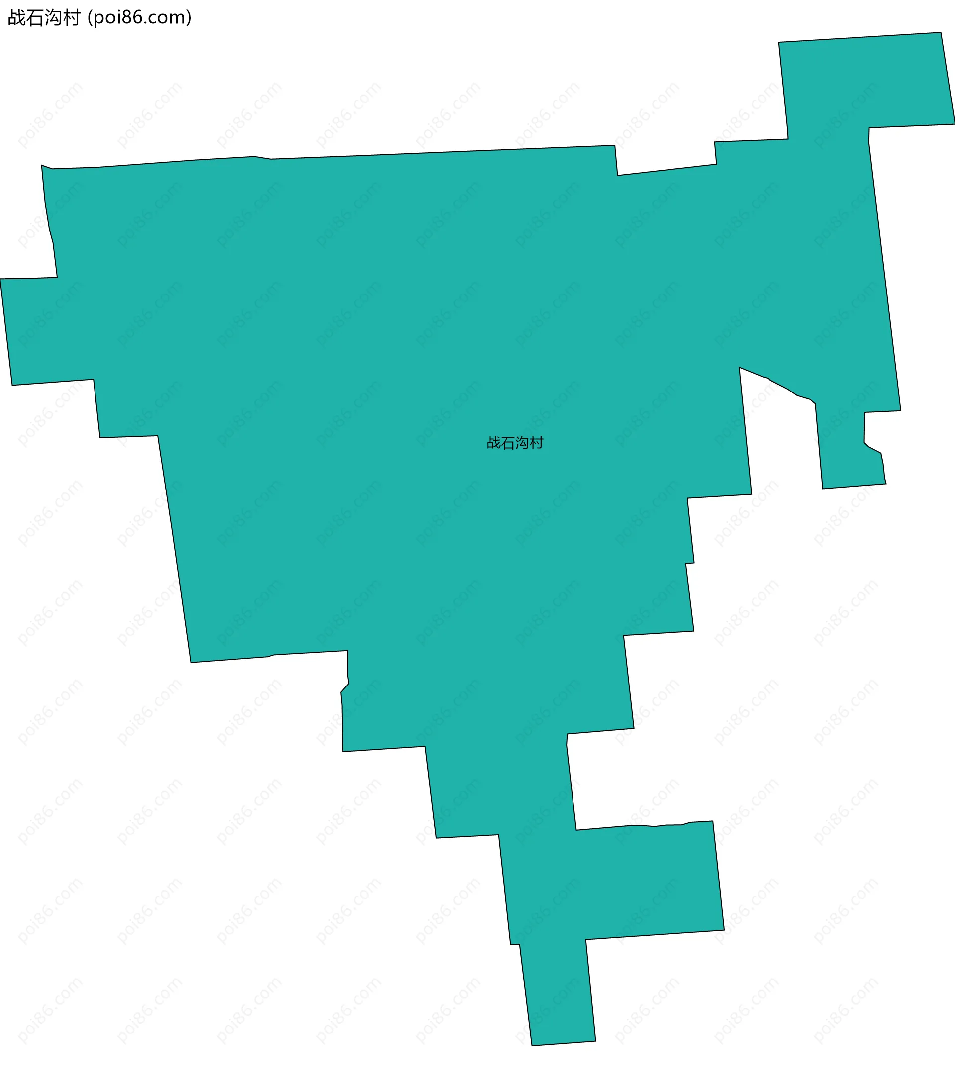 战石沟村边界地图