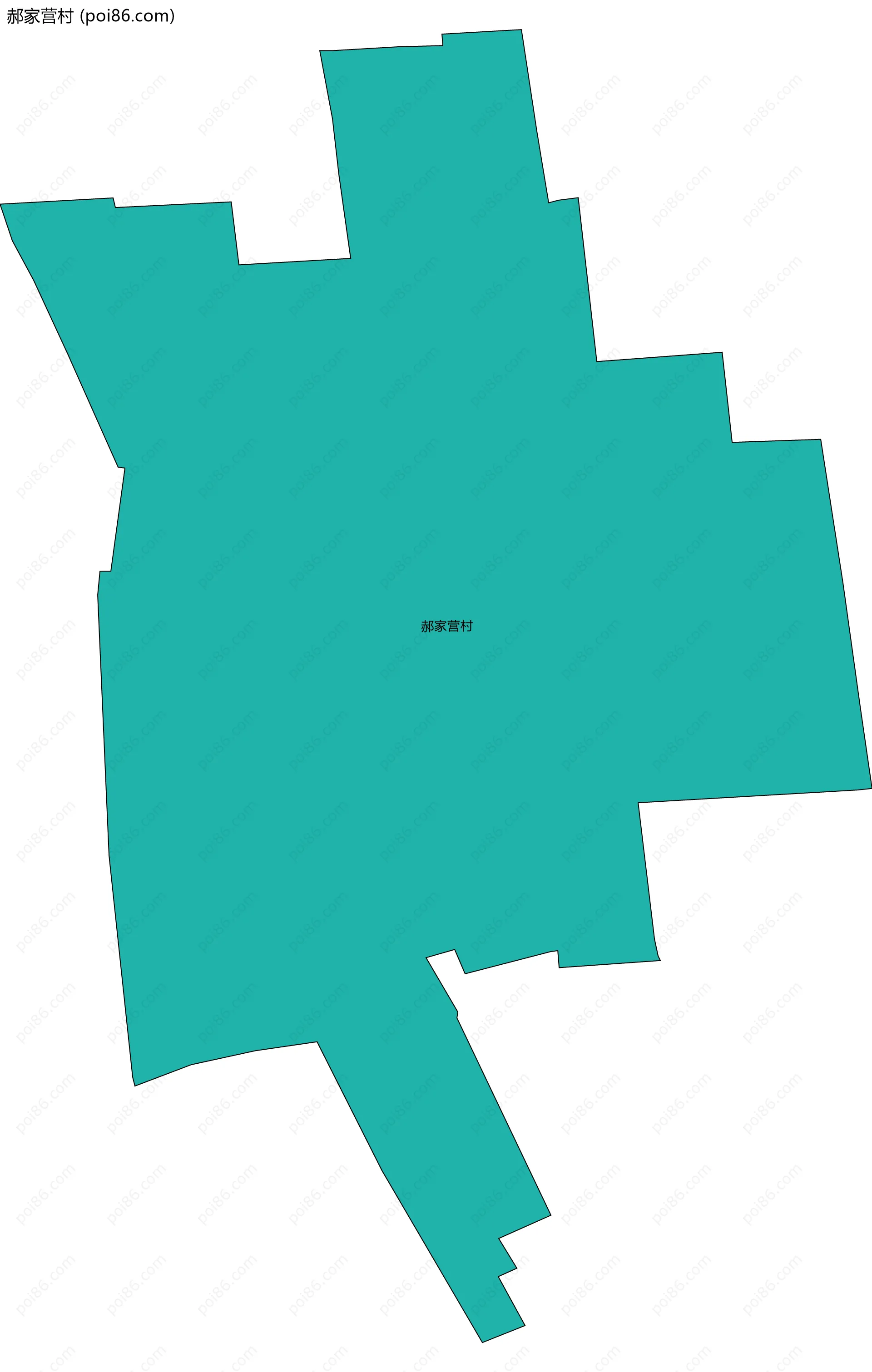 郝家营村边界地图