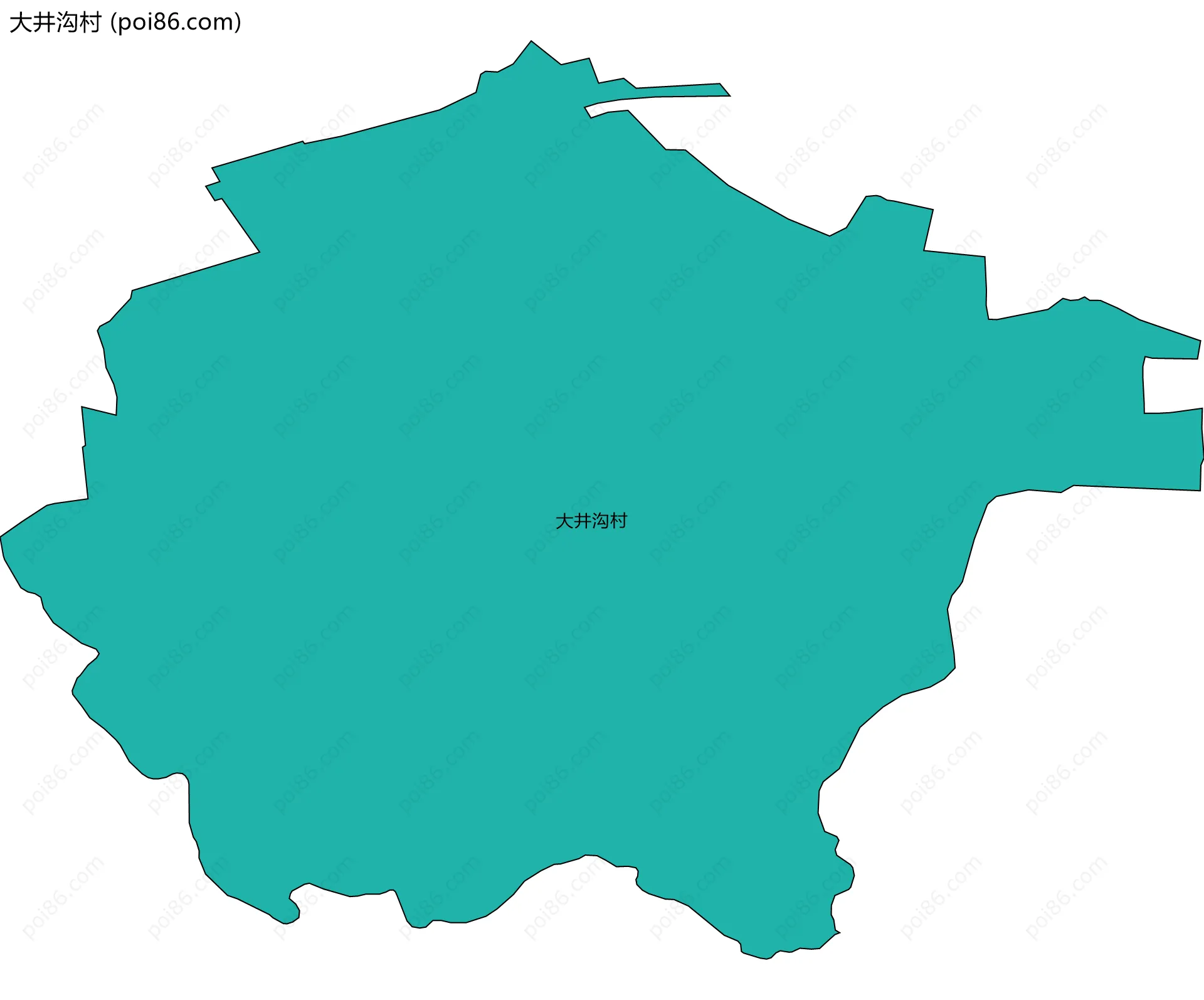 大井沟村边界地图