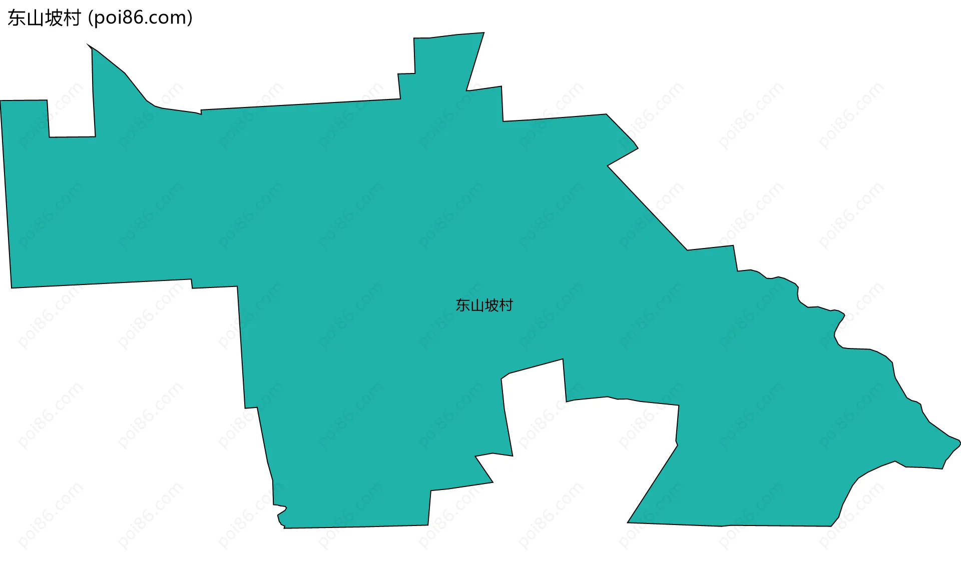 东山坡村边界地图
