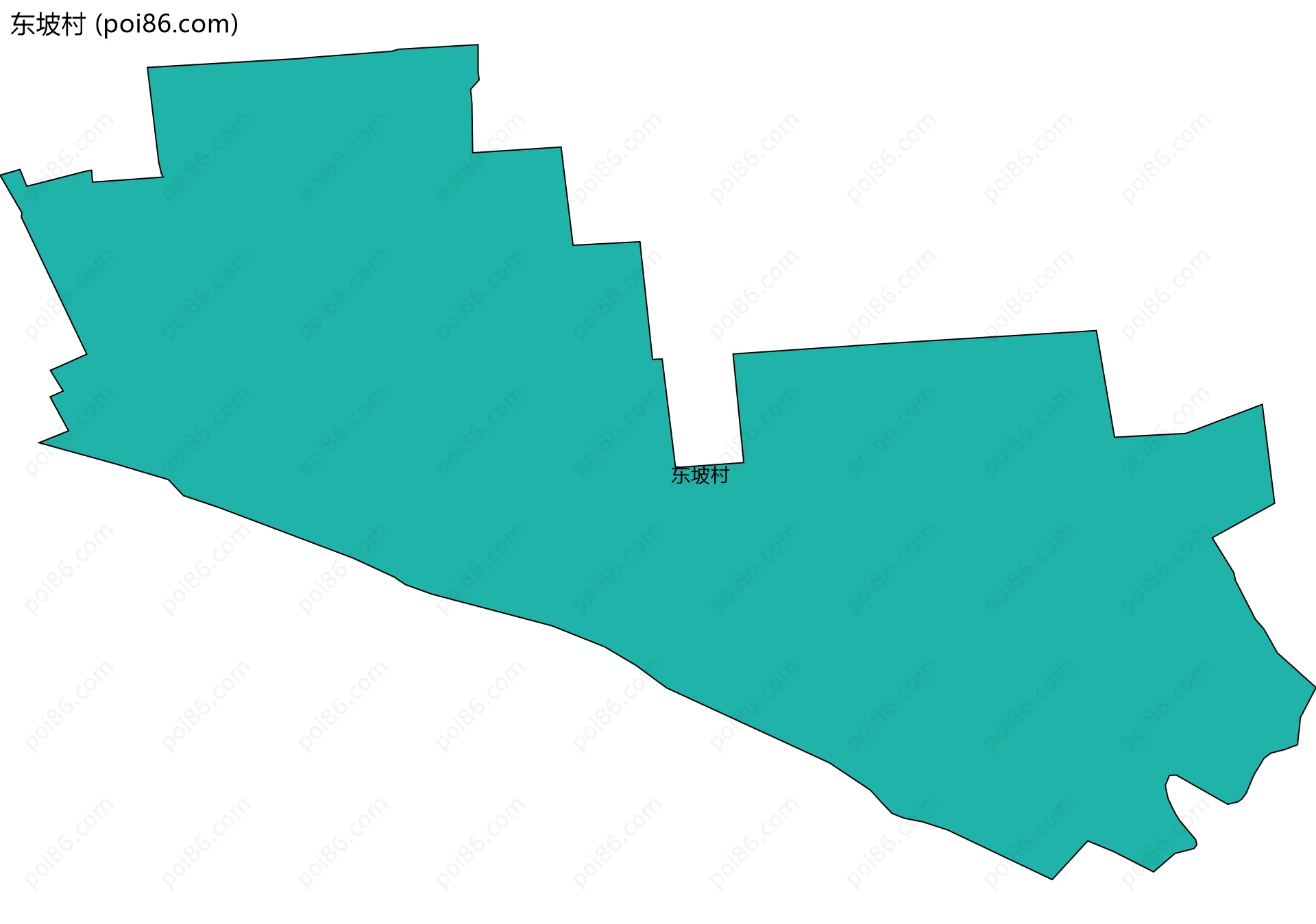 东坡村边界地图