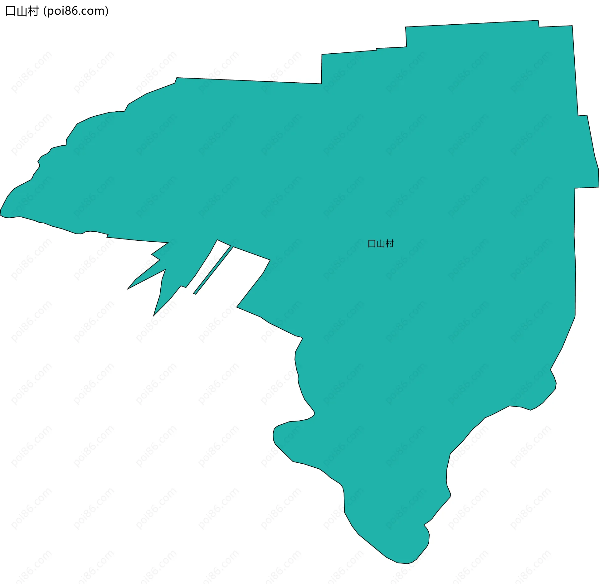 口山村边界地图