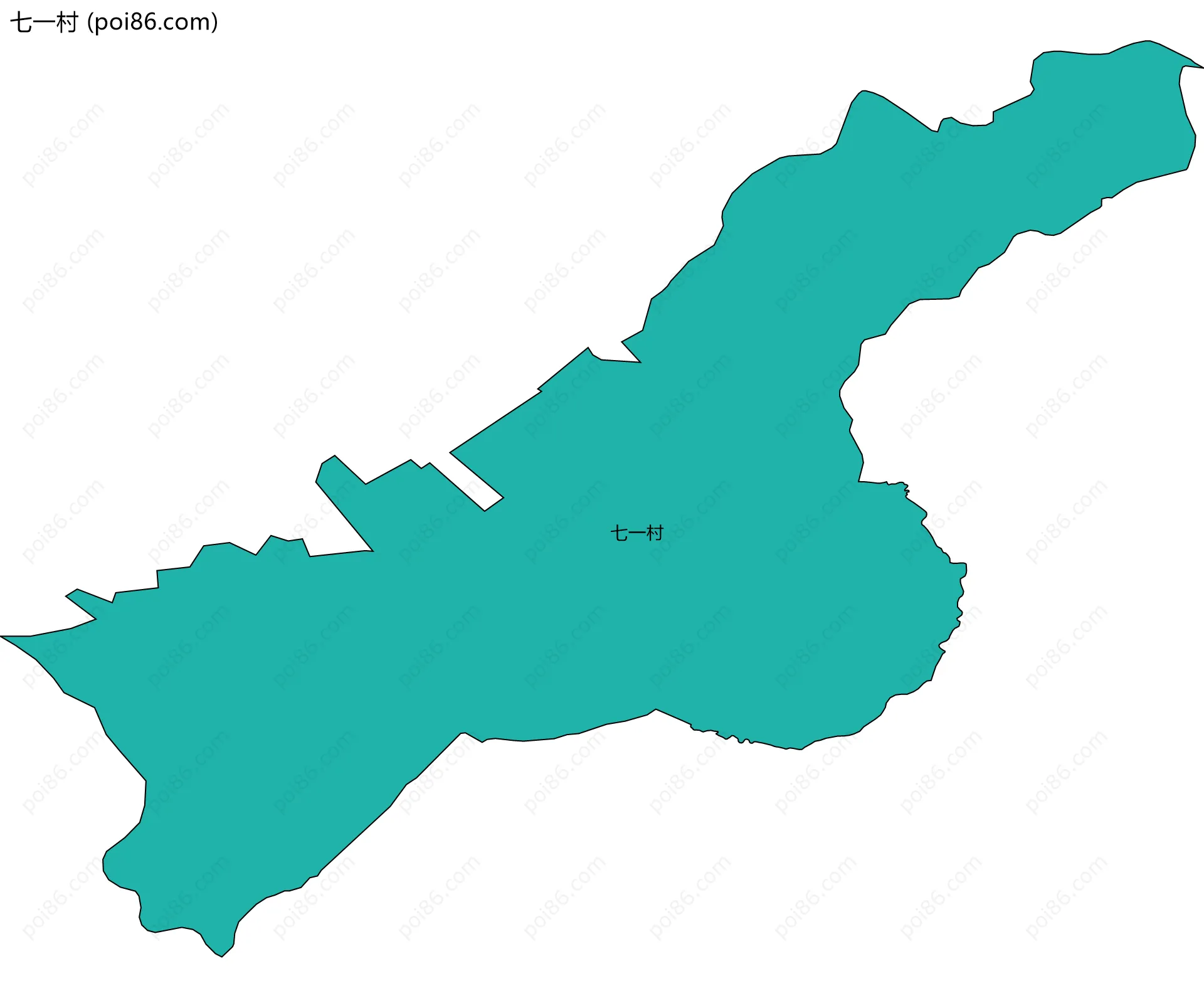 七一村边界地图