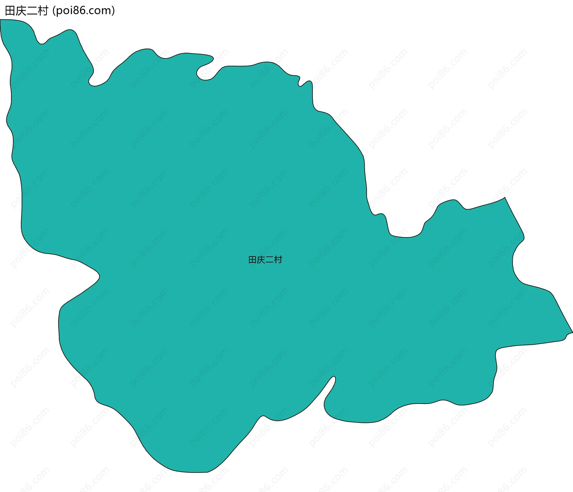 田庆二村边界地图