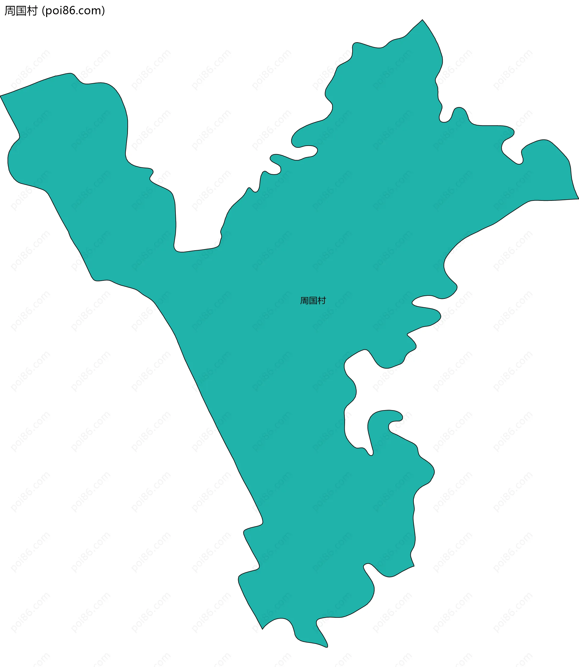 周国村边界地图