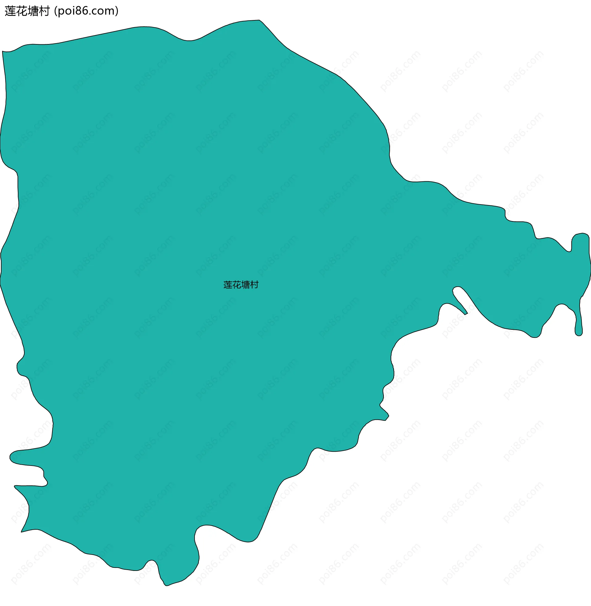 莲花塘村边界地图