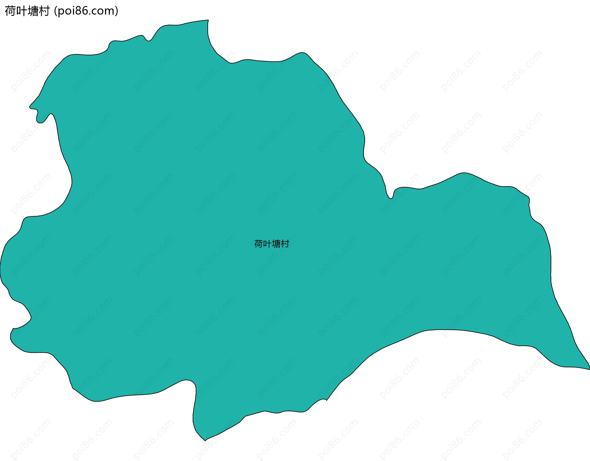 荷叶塘村边界地图