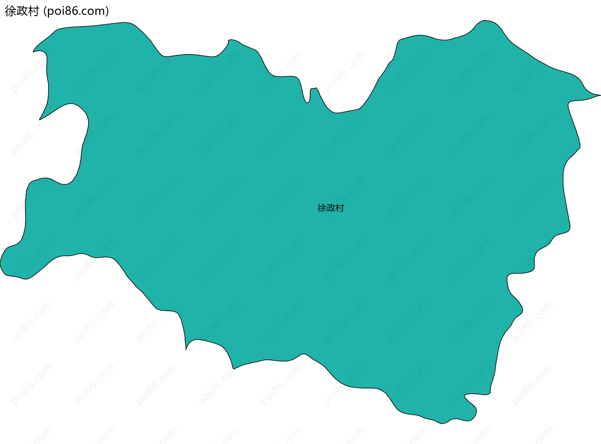 徐政村边界地图