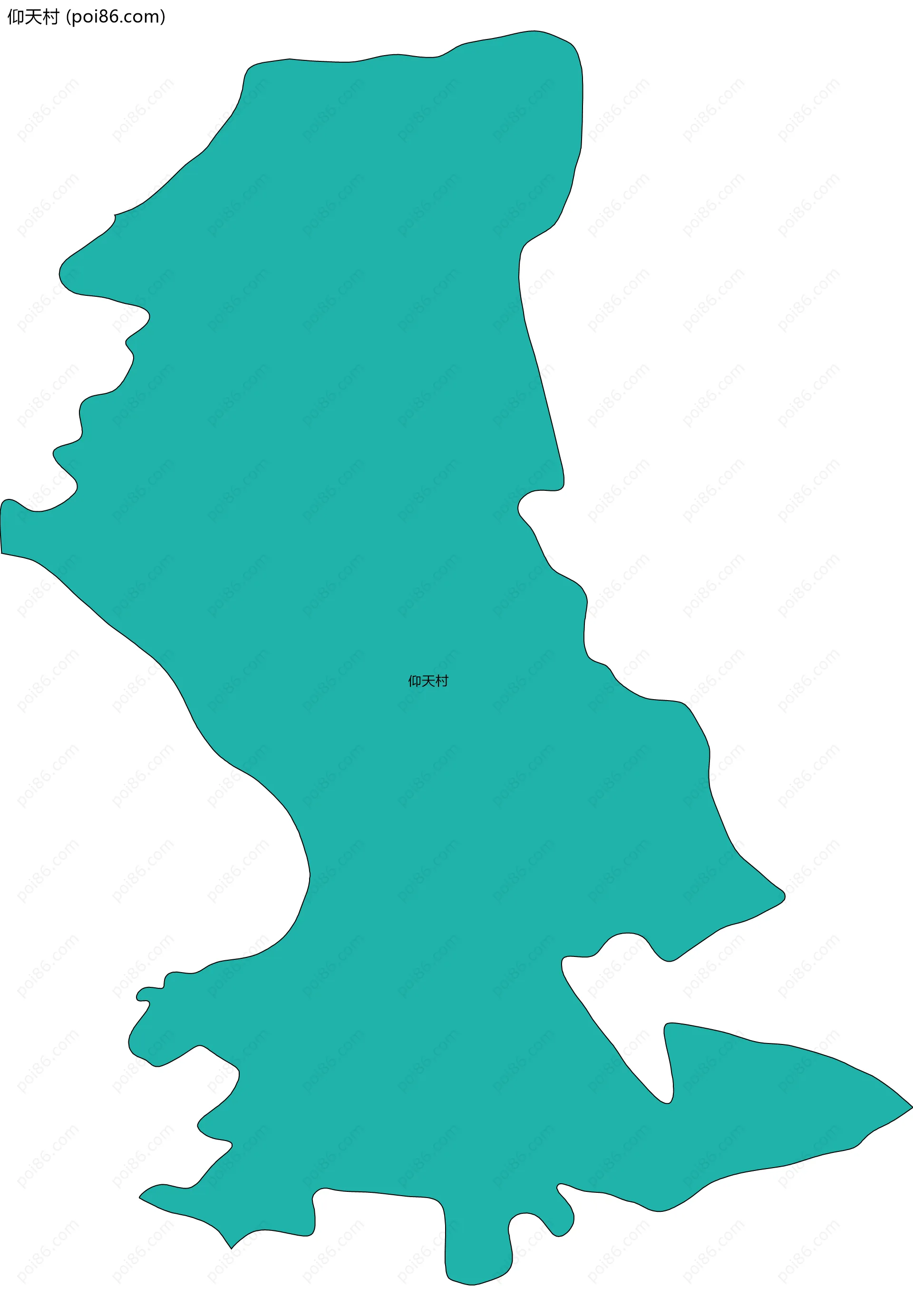 仰天村边界地图