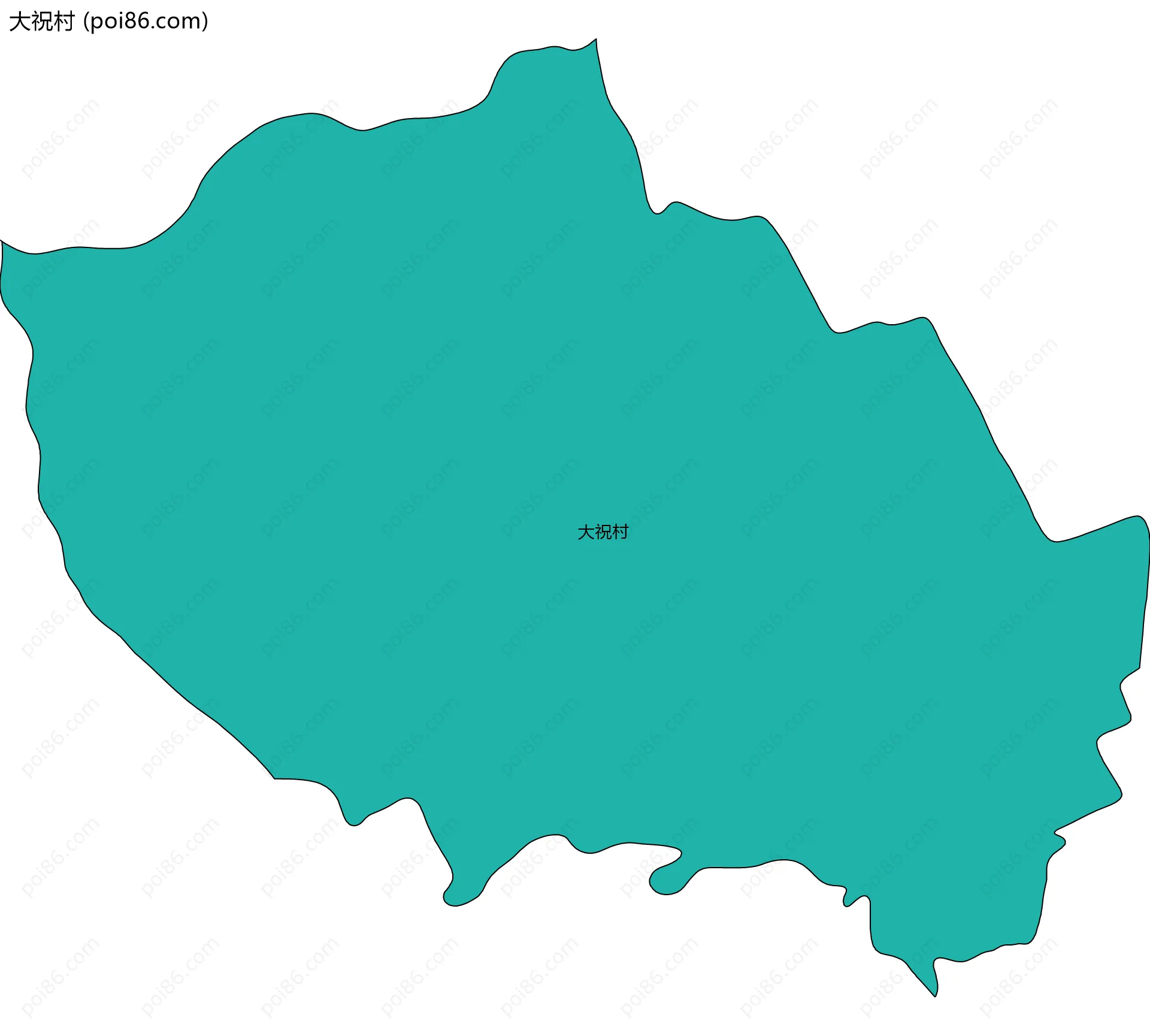 大祝村边界地图