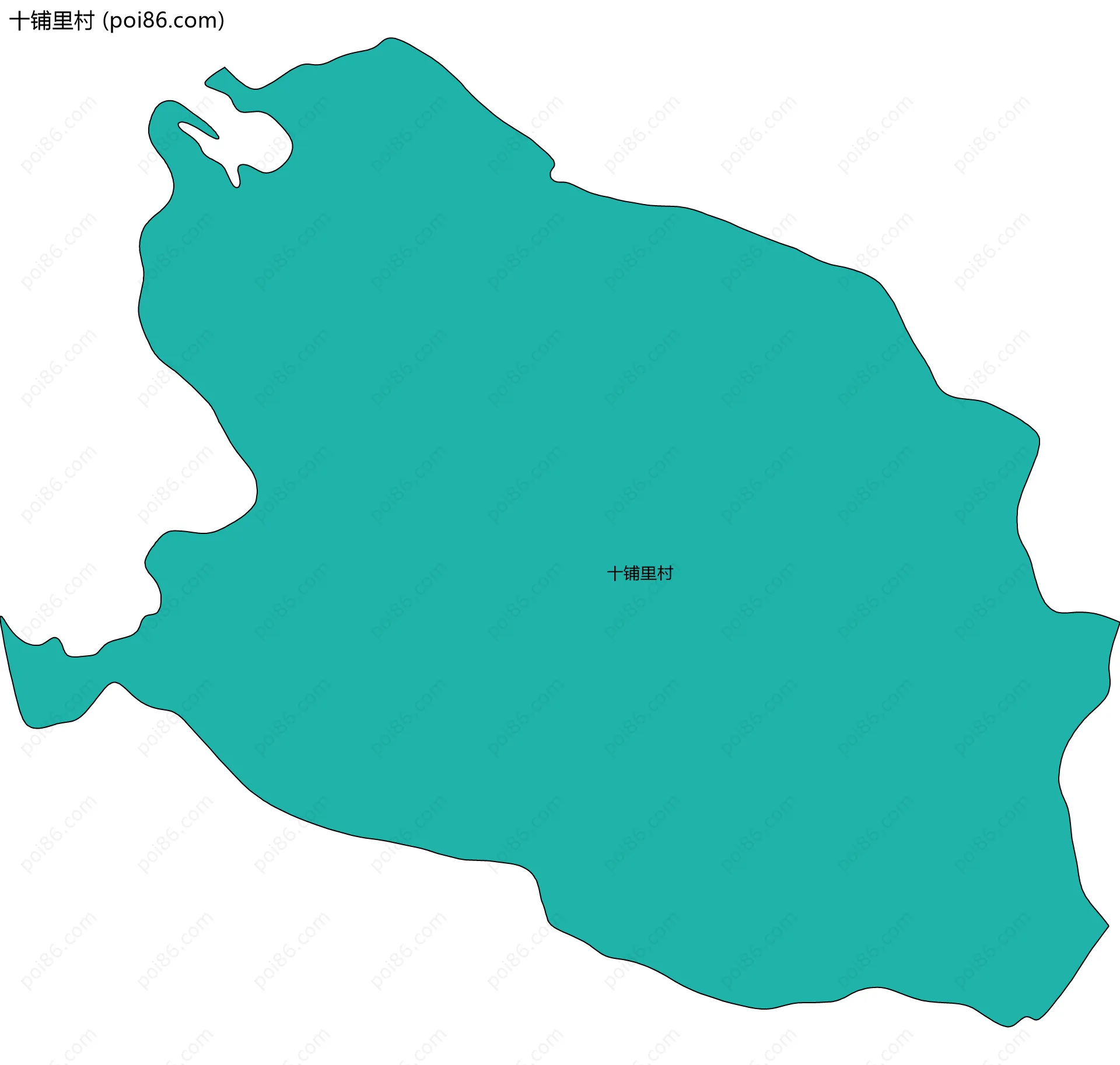 十铺里村边界地图