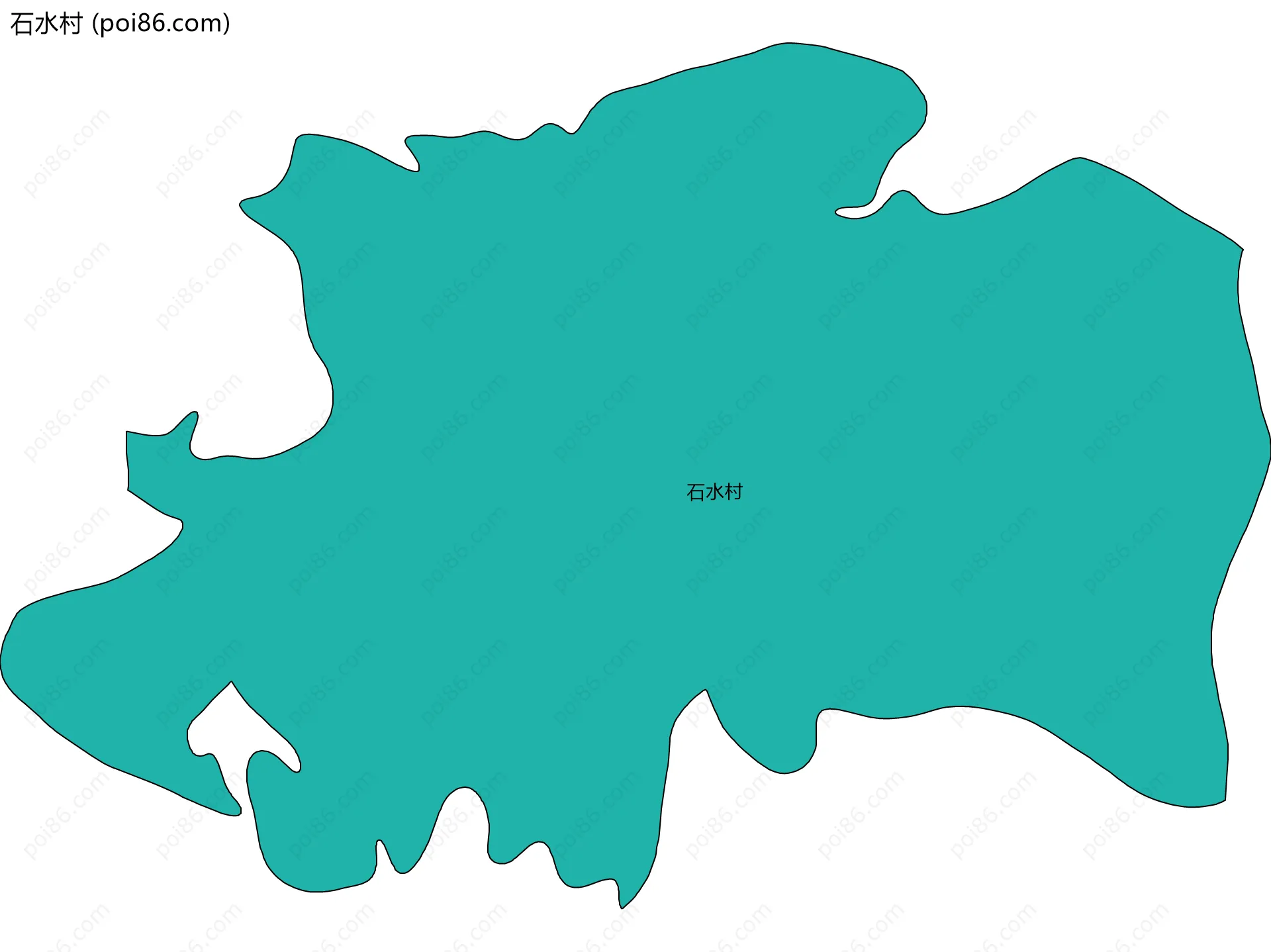 石水村边界地图