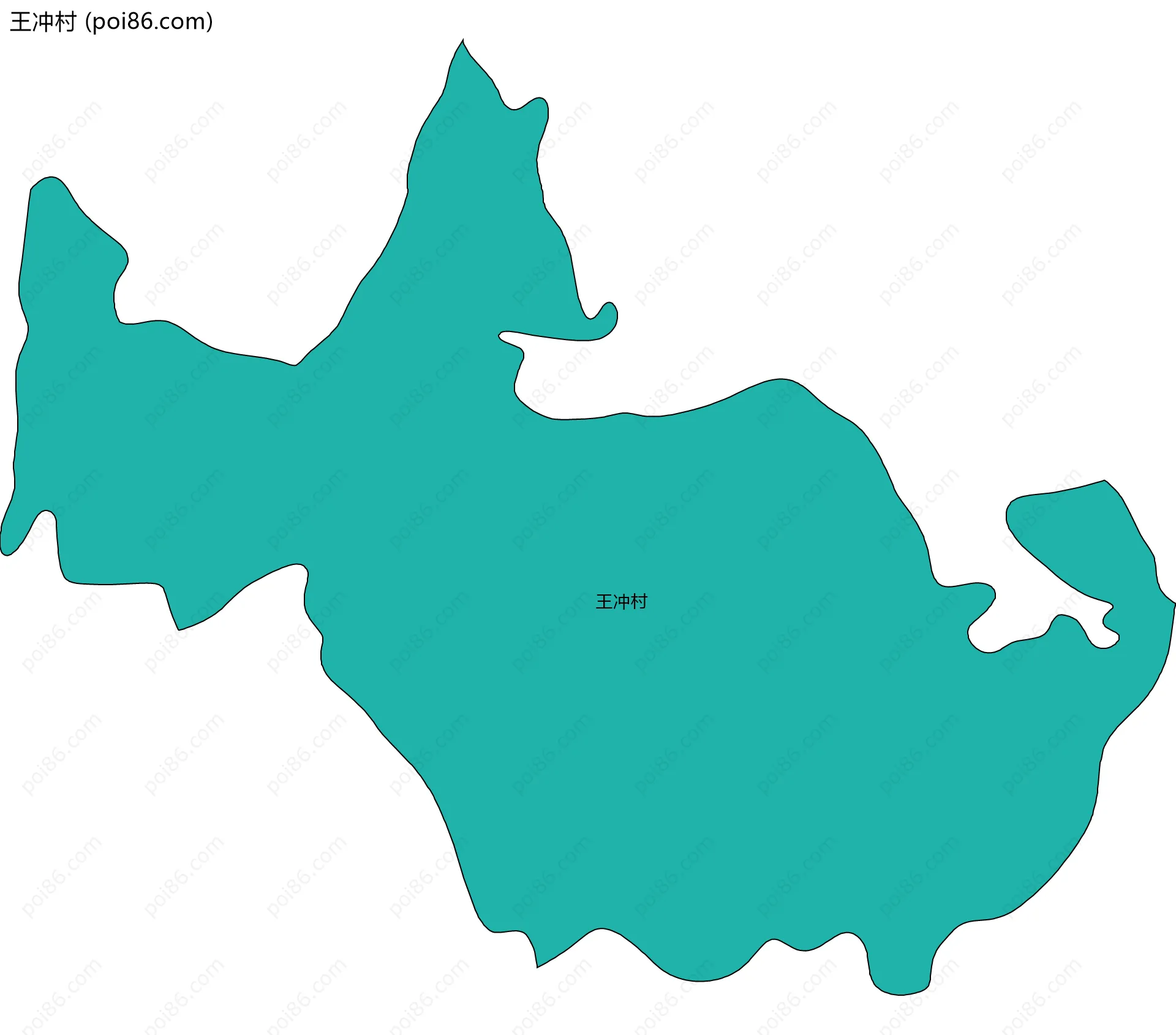 王冲村边界地图